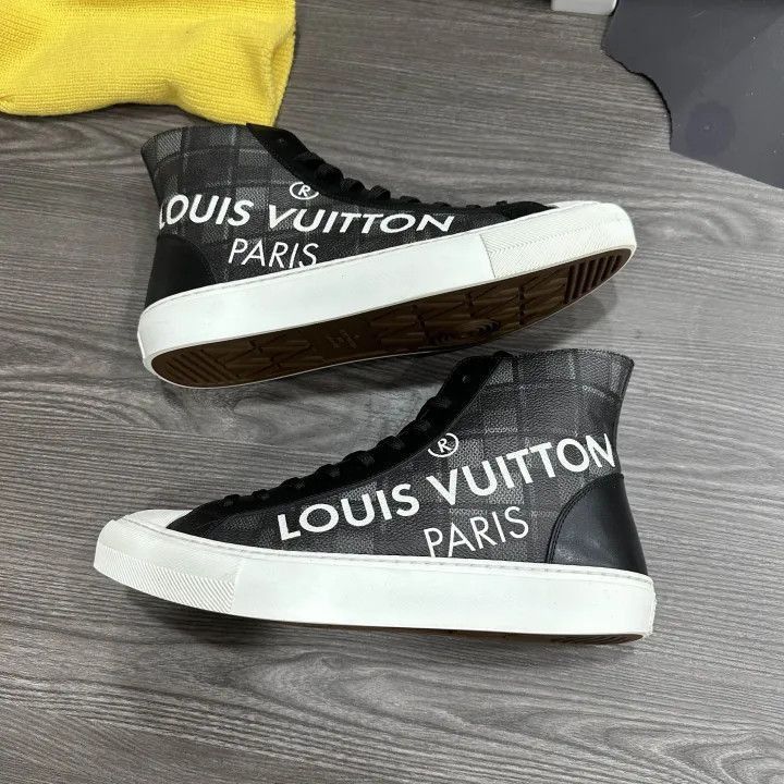 Louis Vuitton Louis Vuitton Black High-Top Fashion Sneakers -2508 Size US 6.5 / EU 39-40 - 6 Thumbnail