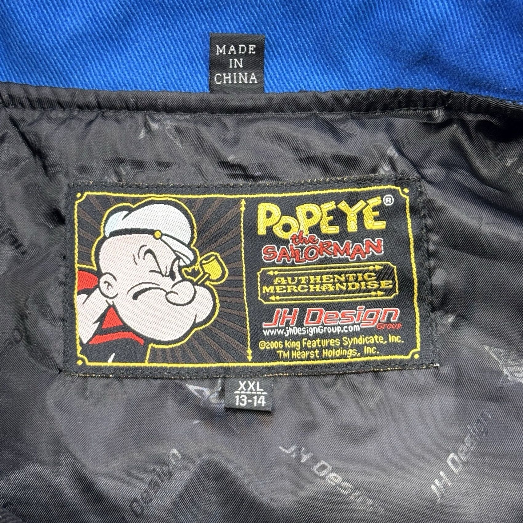 JH Design VINTAGE Popeye Jacket JH Design NASCAR Racing Bomber Shirt Mens Small Black Corduroy Embroidered Graphic Vintage 90s Style Designer Racing Theme Men Size US S / EU 44-46 / 1 - 3 Thumbnail