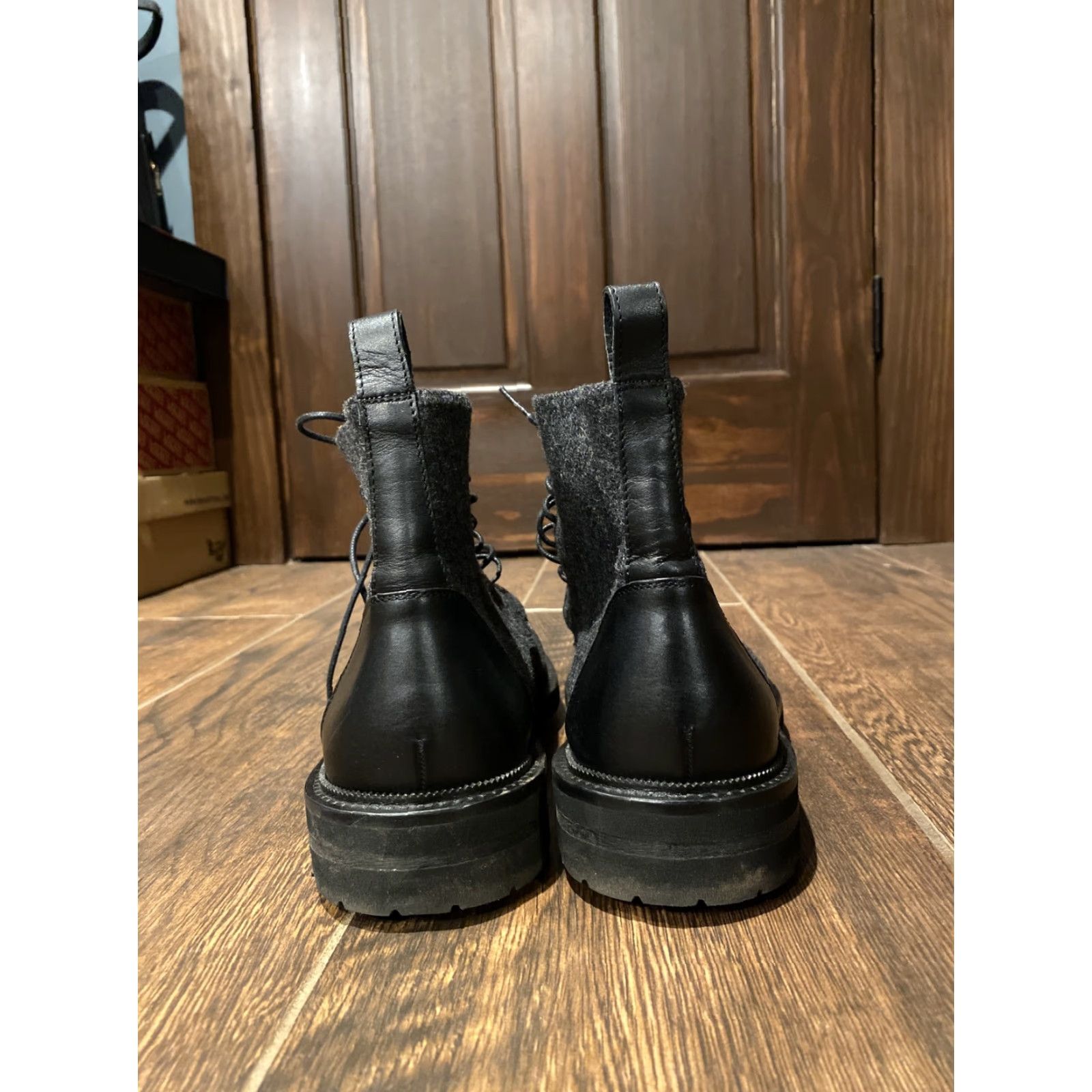 Vintage VINTAGE Taft The Jack Boot Ankle Boot Men Wool Black 7 US 40 EU Leather? (note: original says Upper Material Wool; but "Leather" not allowed) Size US 7 / EU 40 - 4 Thumbnail