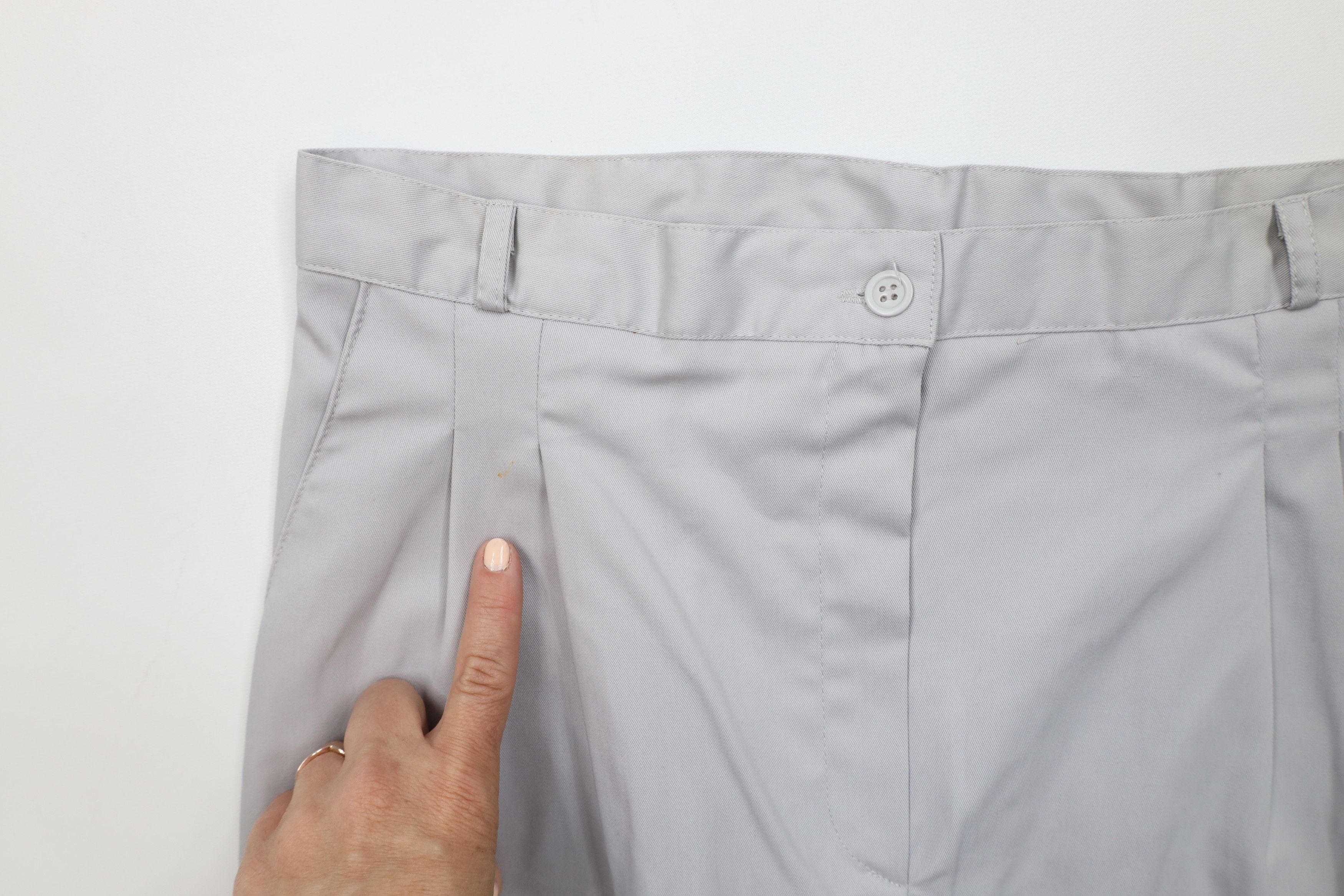 Vintage Vintage 80s 90s Mid Mod Hollywood Regency Pleated Pants Gray Size 38" / US 16 / IT 52 - 7 Thumbnail