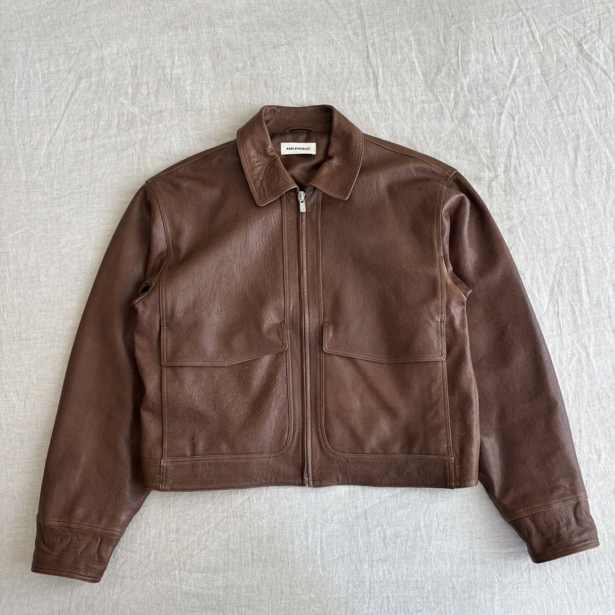 Bare Knuckles Saddle Brown Leather Cruiser Jacket Size US XL / EU 56 / 4 - 1 Thumbnail