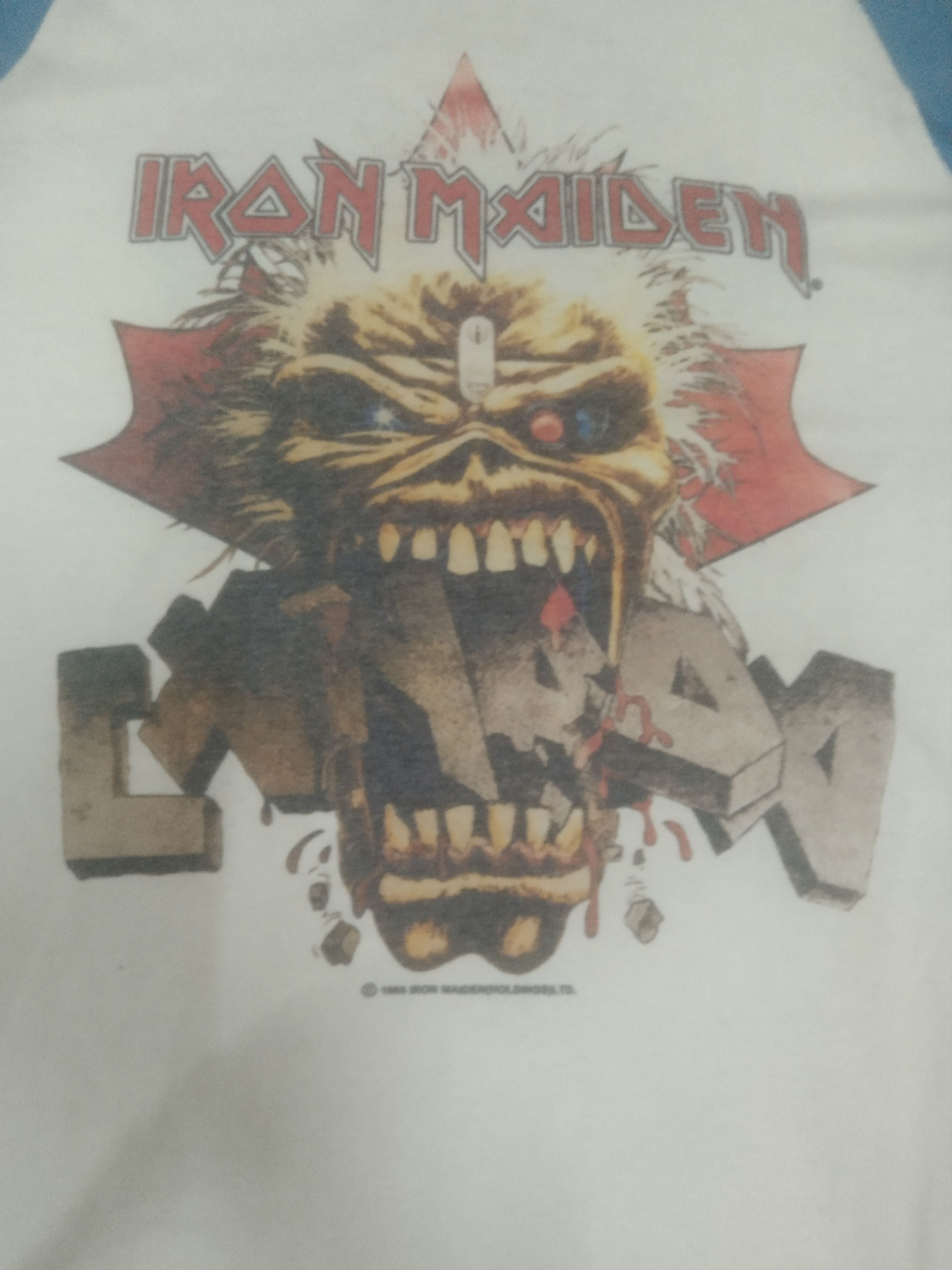 Band Tees × Soffe × Vintage Vintage raglan Iron Maiden Canada tour 1988 Size US S / EU 44-46 / 1 - 3 Thumbnail