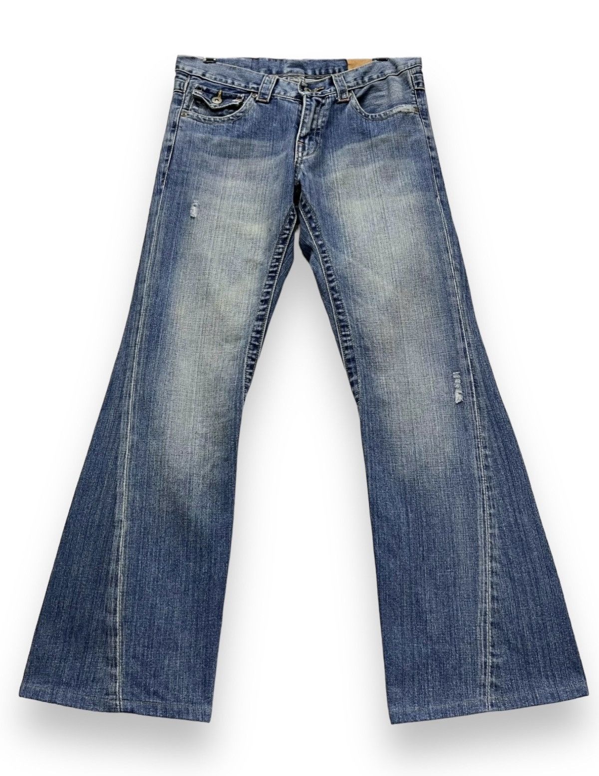 JUN MEN 🔥FYE🔥Vintage JUN MEN FADE OUT BLUE FLARE Jeans Size US 31 - 2 Thumbnail