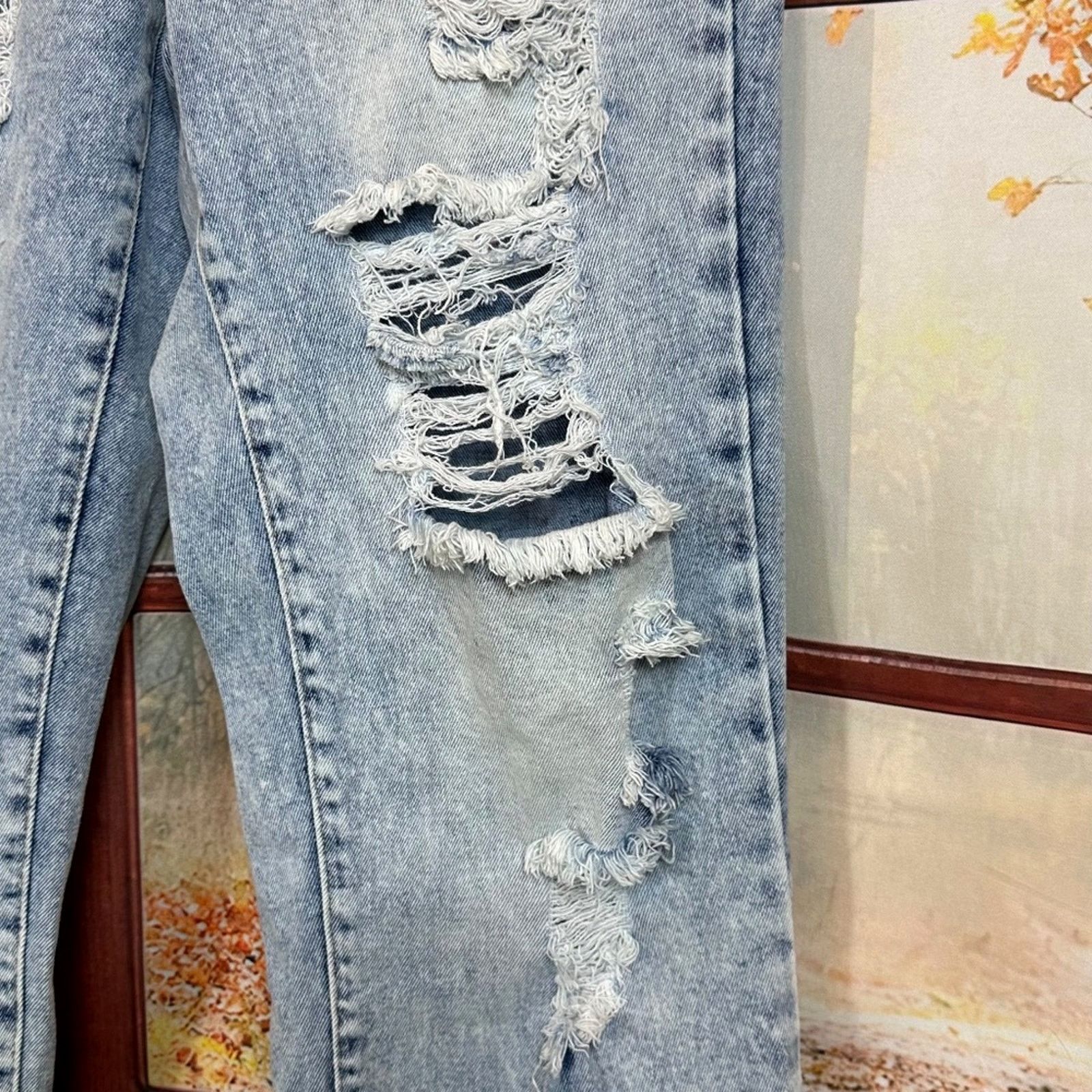 Almost Famous Almost Famous High Rise Distressed Jeans 13 Jr / 14 Womens Size 36" / US 14 / IT 50 - 7 Thumbnail