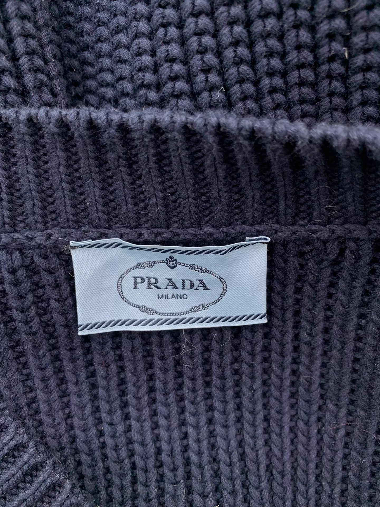Prada Prada Navy Blue Knit Sweater 42 New Size M / US 6-8 / IT 42-44 - 4 Thumbnail