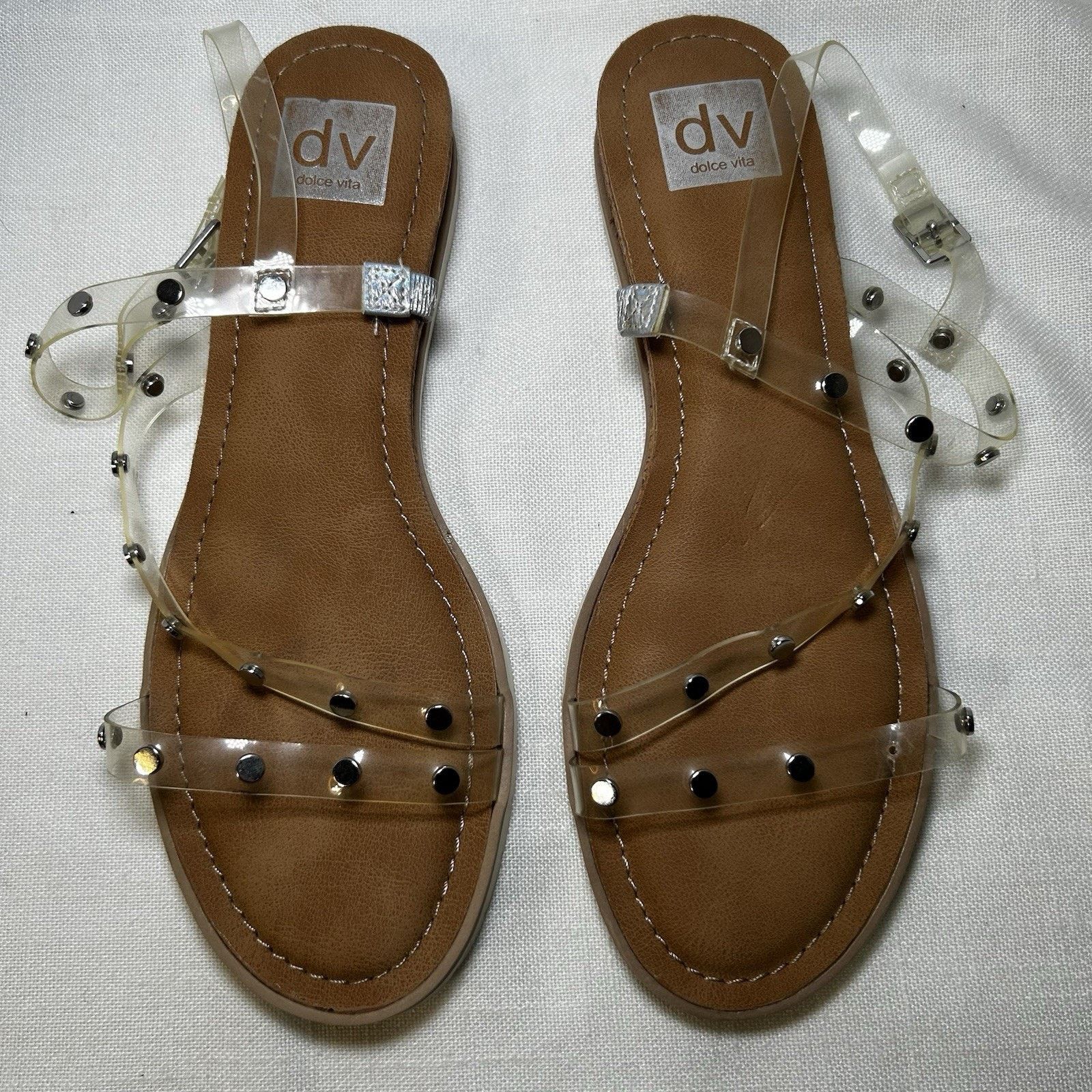 Dolce Vita Dolce Vita DV Sandals sz 9 Clear Straps Buckle Comfy Casual Size US 9 / IT 39 - 8 Thumbnail