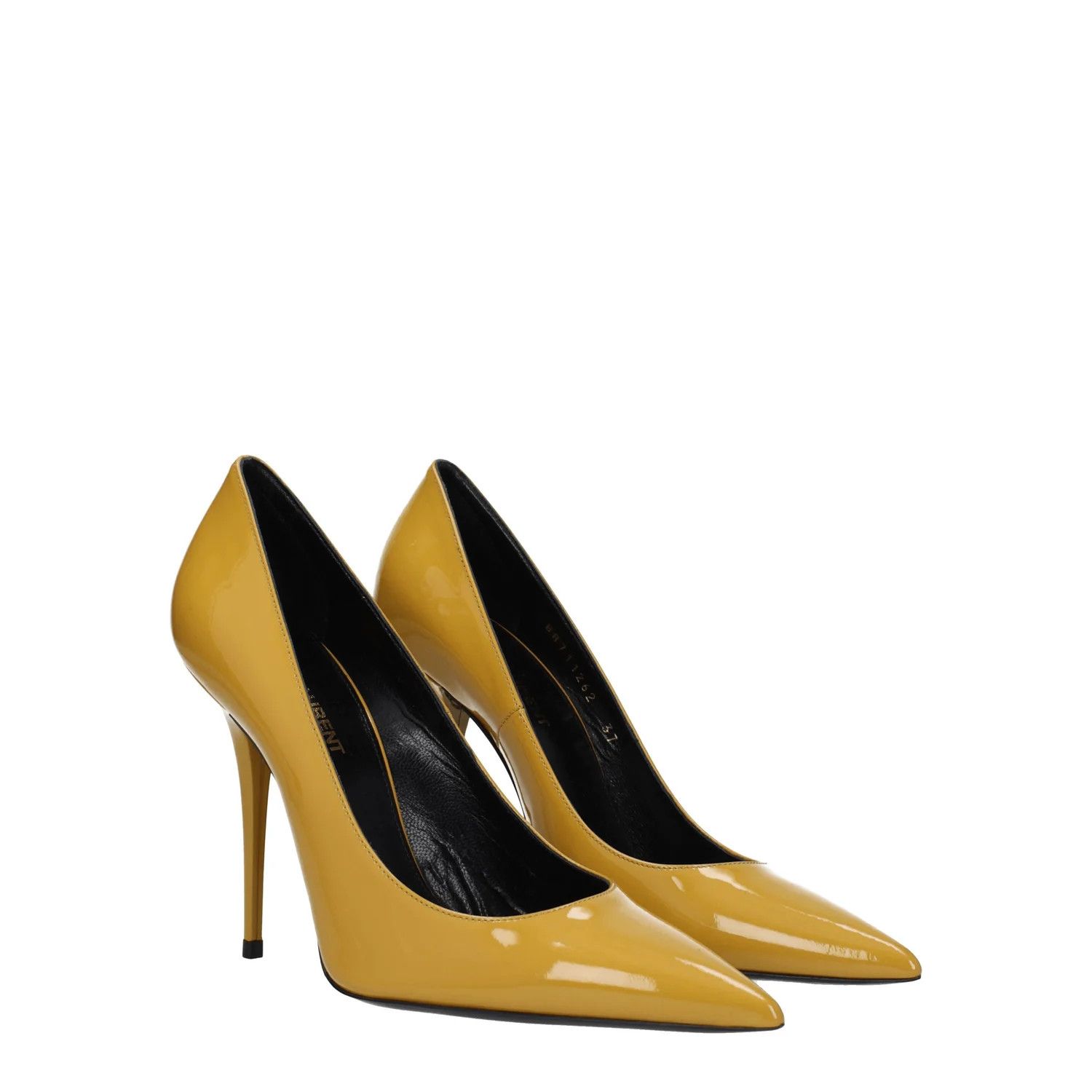 Saint Laurent Paris ob1o1e1124 Patent Leather Pumps in Yellow Size US 11.5 / IT 41.5 - 2 Thumbnail