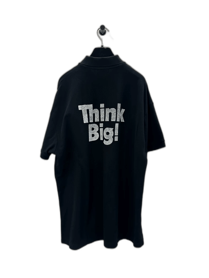 Balenciaga Balenciaga Think Big Black Polo Tee Size US S / EU 44-46 / 1 - 1 Thumbnail