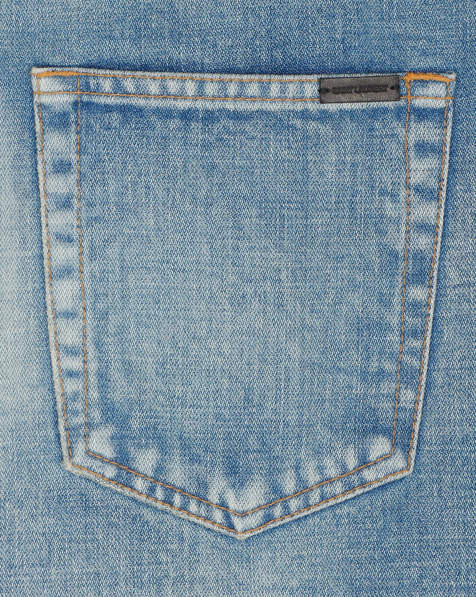 Saint Laurent Paris o1s1wg110624 Serge Jeans in '70s Serge in Blue Size US 31 - 4 Thumbnail