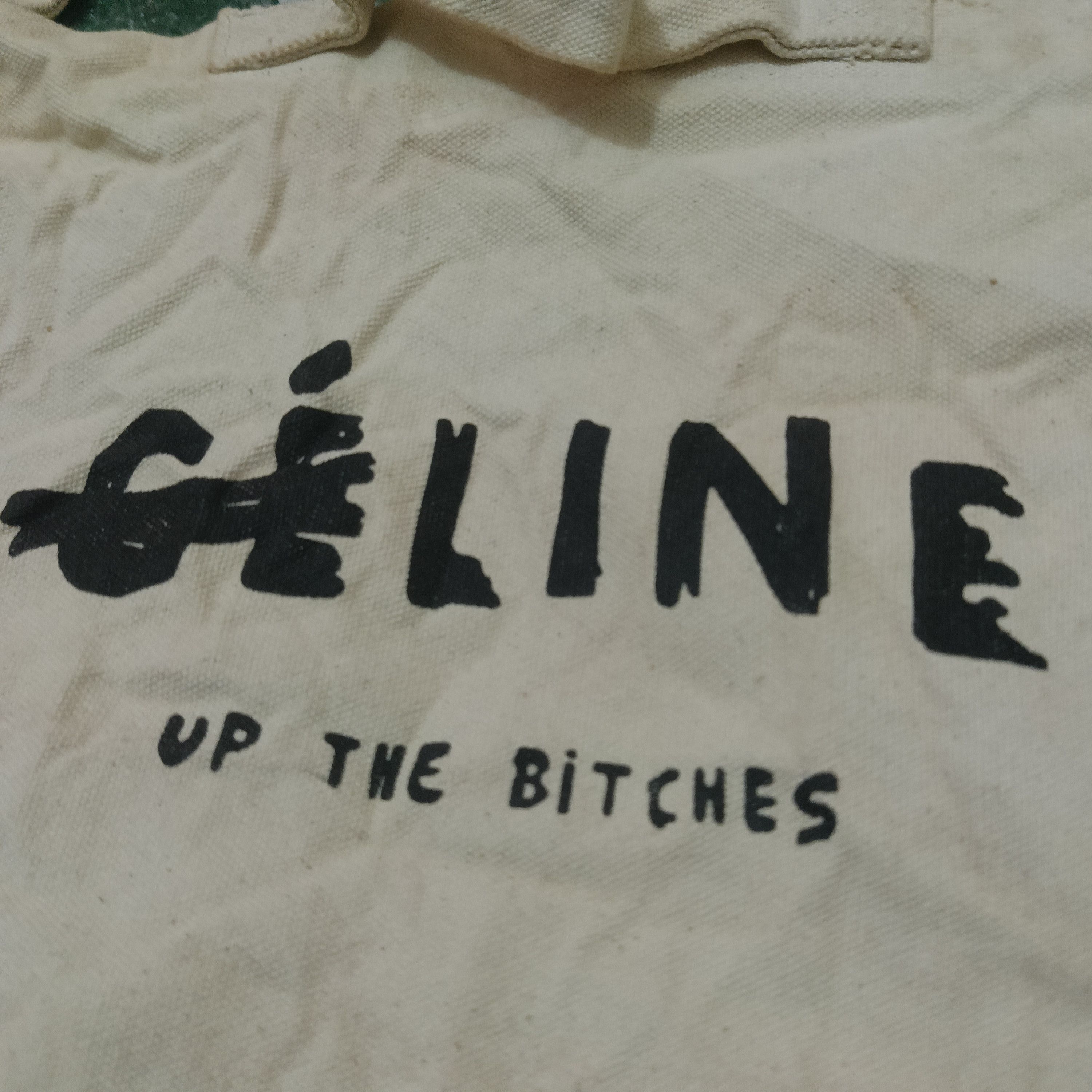 Japanese Brand × Vintage Celine Up The Bitches Canvas Tote Bag Size ONE SIZE - 2 Thumbnail