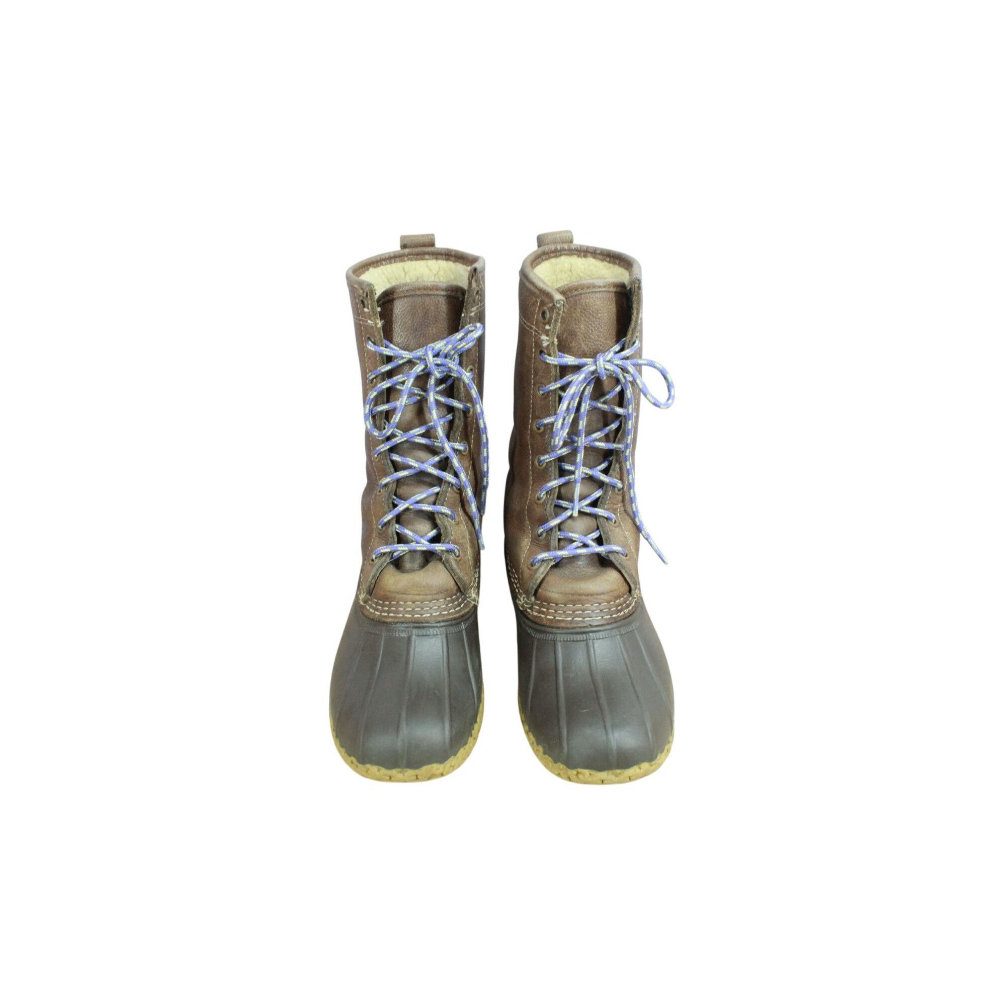 L.L. Bean LL Bean Brown Leather Shearling Mid Calf Duck Boots Size US 6 / IT 36 - 5 Thumbnail