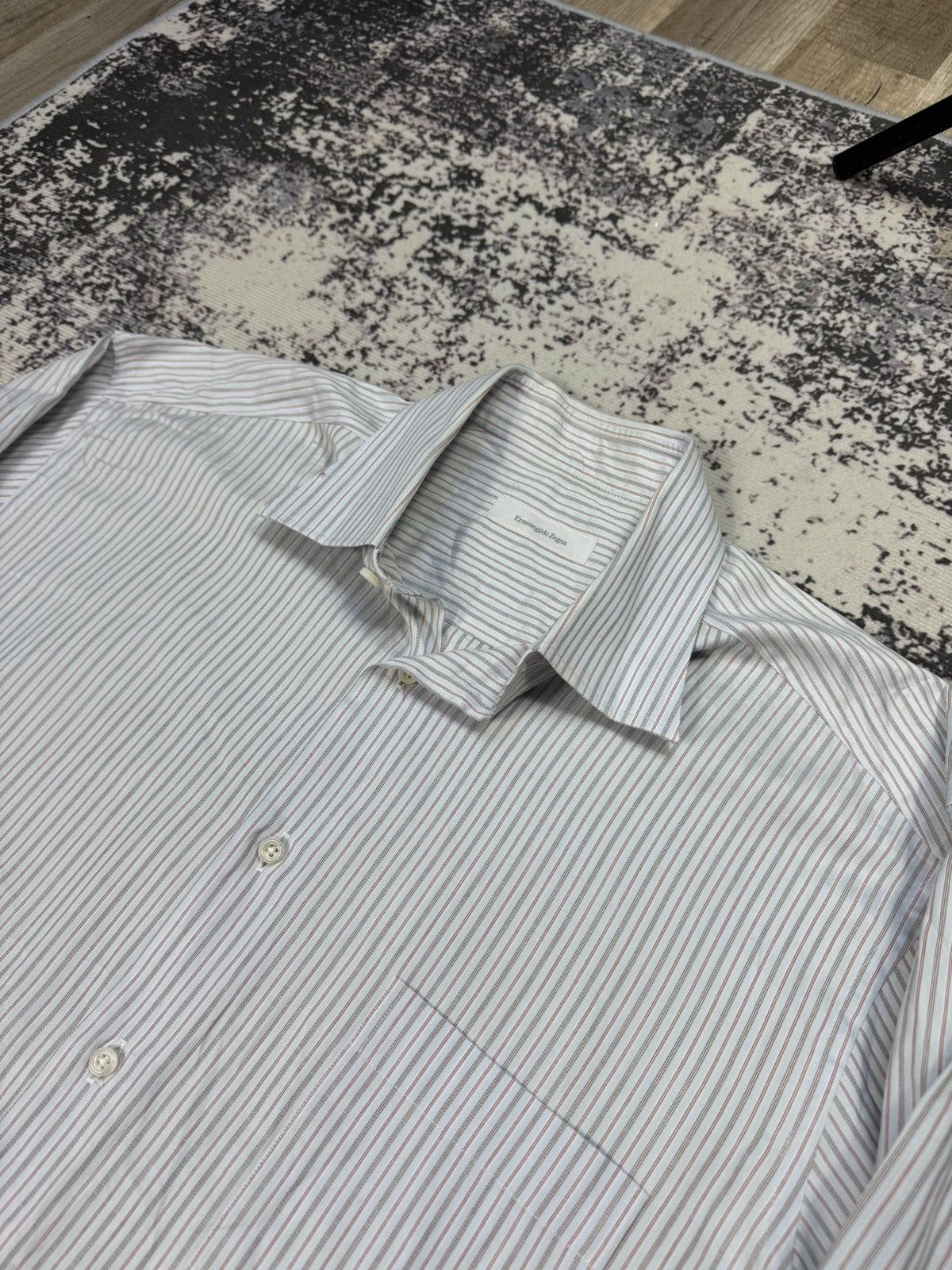 Ermenegildo Zegna Ermenegildo Zegna Shirt Blue Size M striped Size US M / EU 48-50 / 2 - 3 Thumbnail