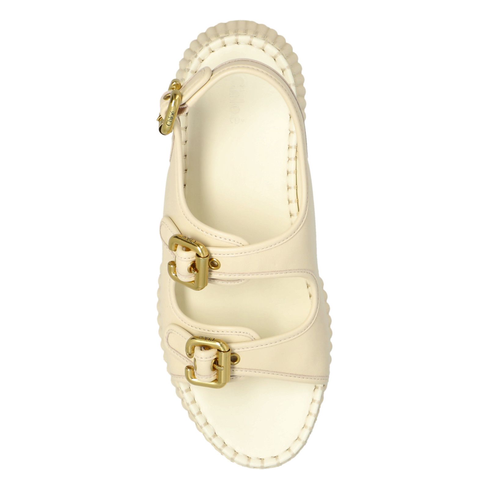 Chloe Chloe Nama Platform Beige Leather Sandals New & Authentic (E Size US 9 / IT 39 - 4 Thumbnail