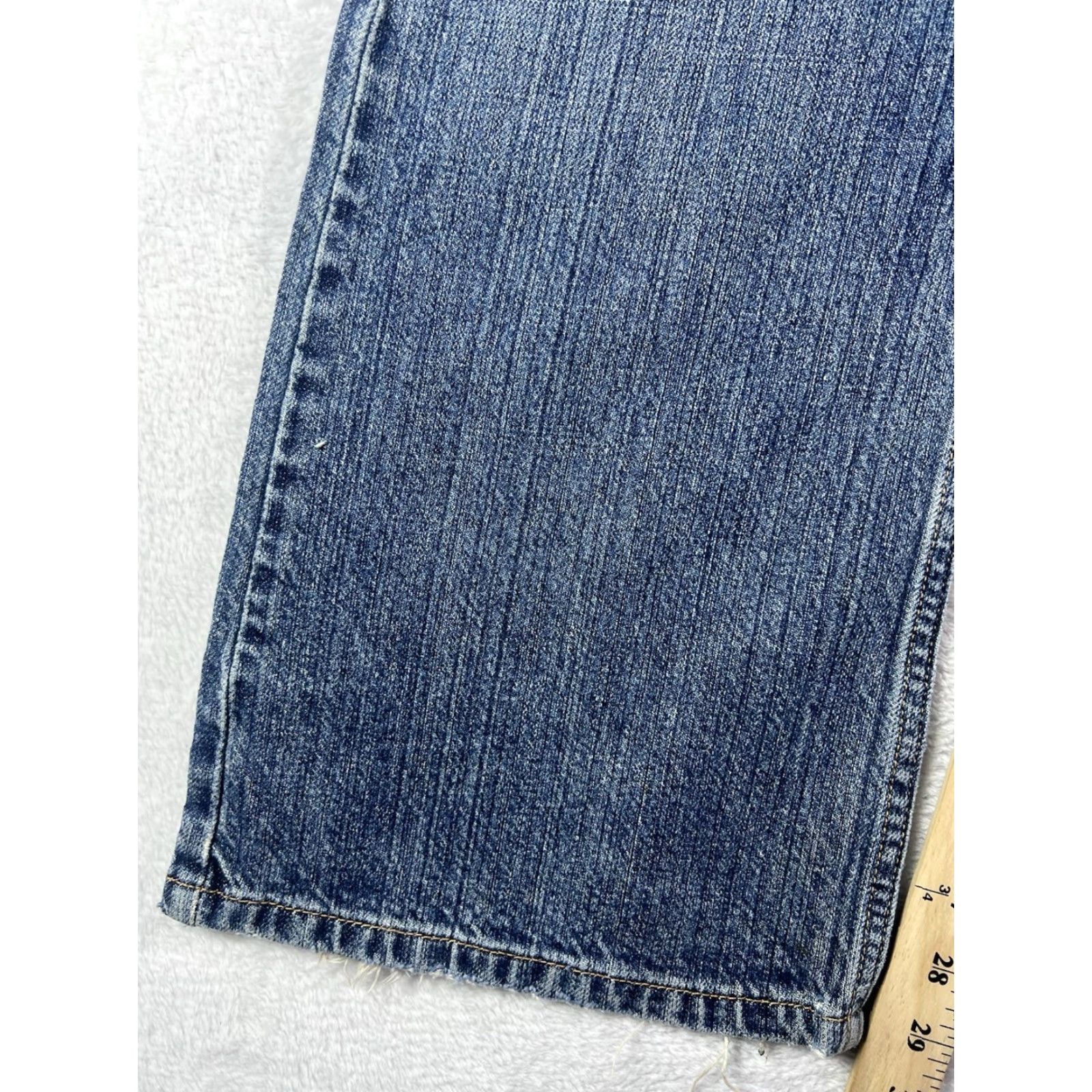 Levi's VINTAGE Levi's 527 Jeans Mens Regular Bootcut Denim Blue 30in Inseam 33x30 90s USA Cowboy Distressed Size US 33 - 4 Thumbnail