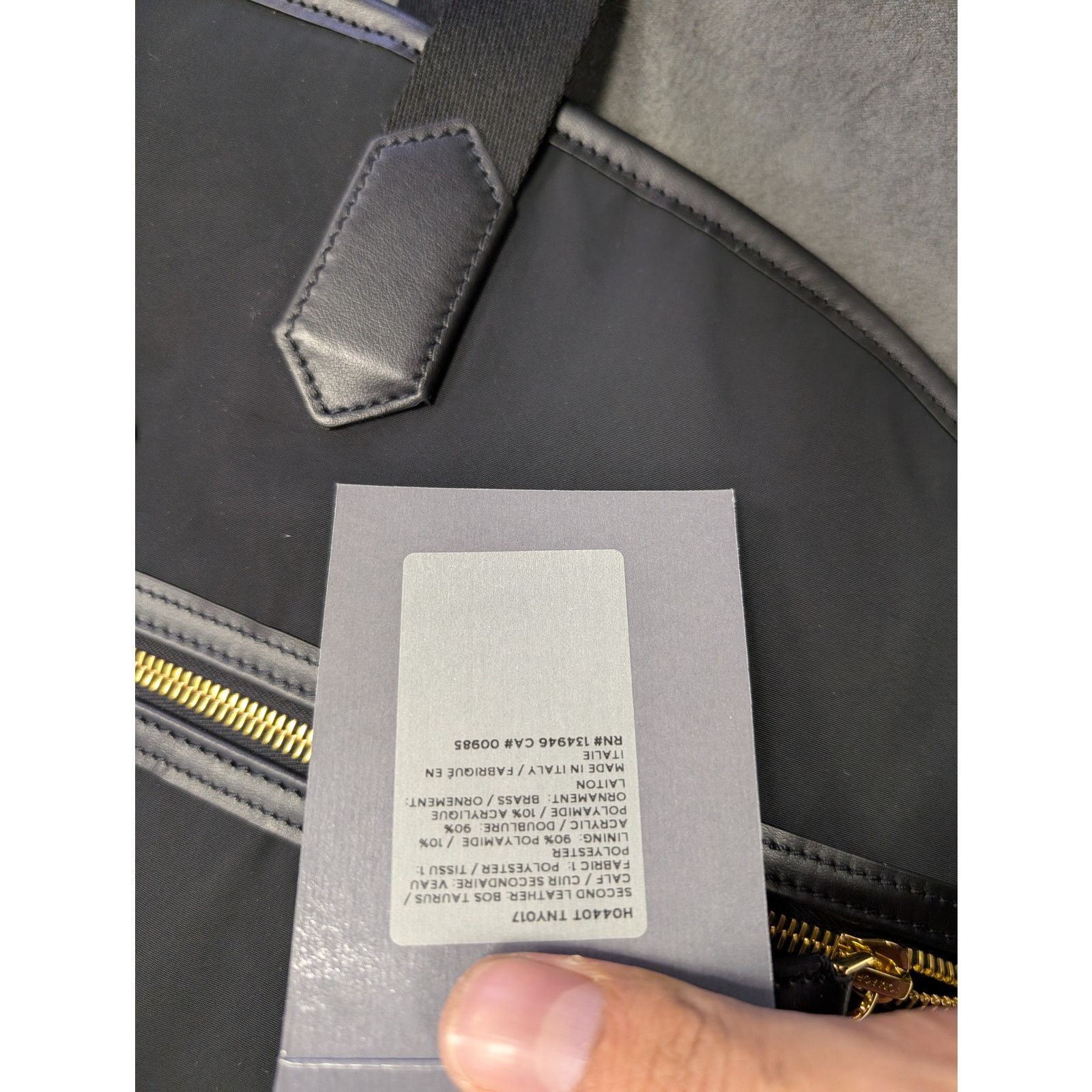 Tom Ford o1rshd1 Q:4/ Size: OS / Leather-Trimmed Garment Bag in Black Size ONE SIZE - 19 Thumbnail