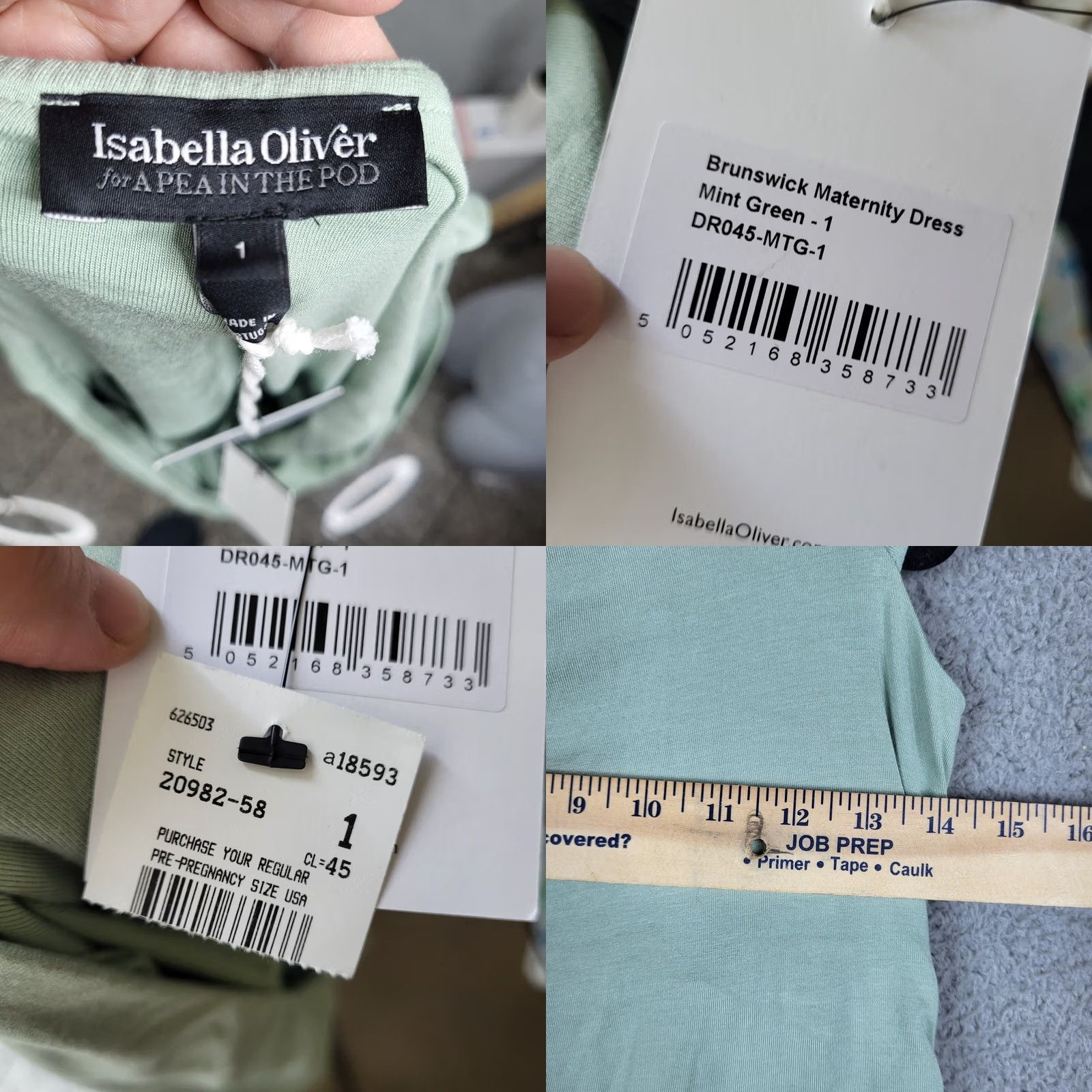 Vintage Isabella Oliver Dress Womens 1 Green for Pea the pod Women Brunswick Maternity Size Size XS / US 0-2 / IT 36-38 - 8 Thumbnail