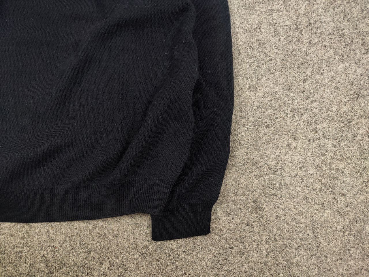 Lacoste Vintage 90's Lacoste Navy Blue Wool Crew Chek Sweater Size US XL / EU 56 / 4 - 10 Thumbnail