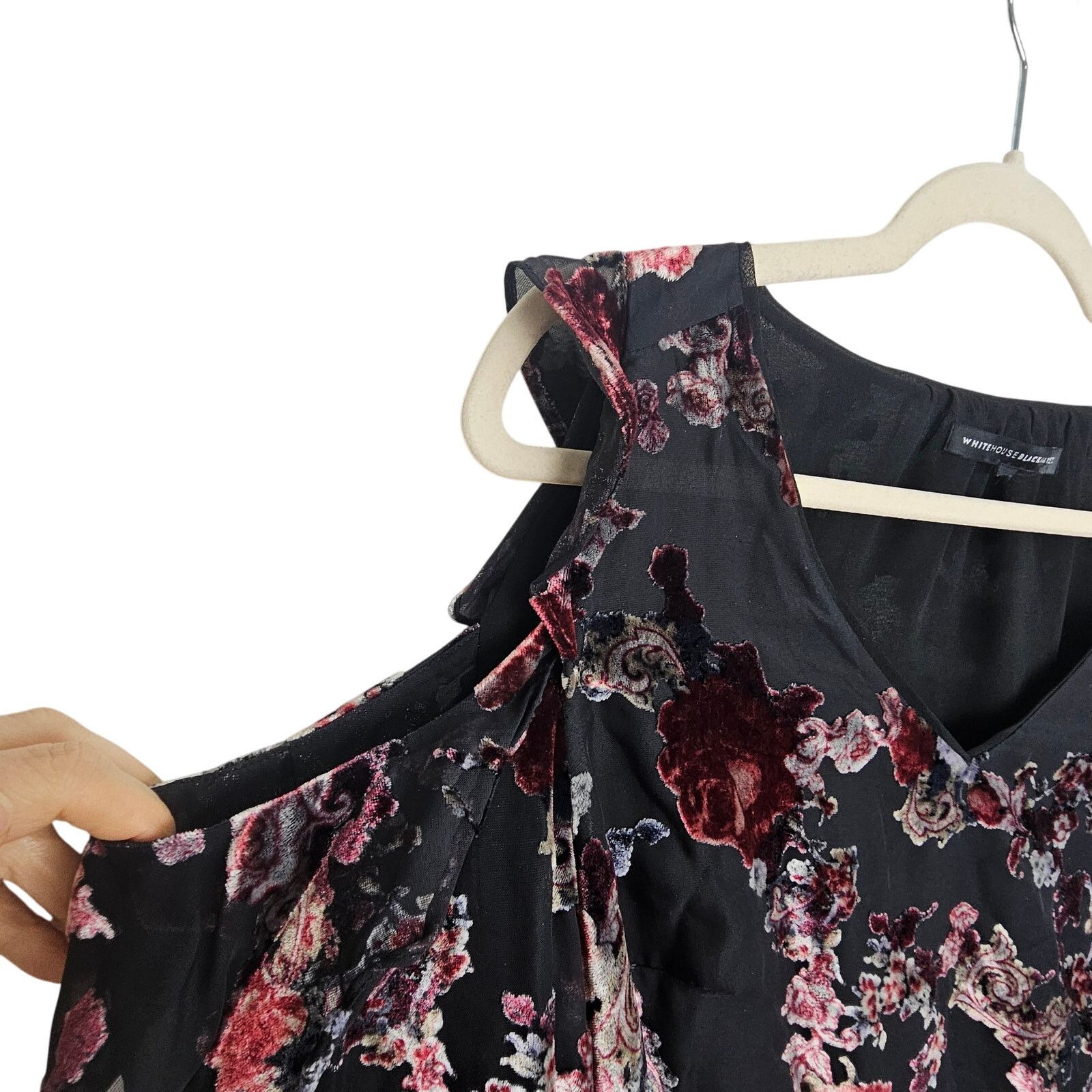 White House Black Market White House Black Market Womens Velvet Burnout Top Sz 6 Size M / US 6-8 / IT 42-44 - 7 Thumbnail