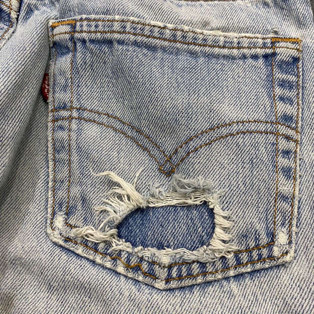Levi's 💥Vintage 90s Levis Distressed Denim Kurt Cobain Style Size US 29 - 10 Thumbnail