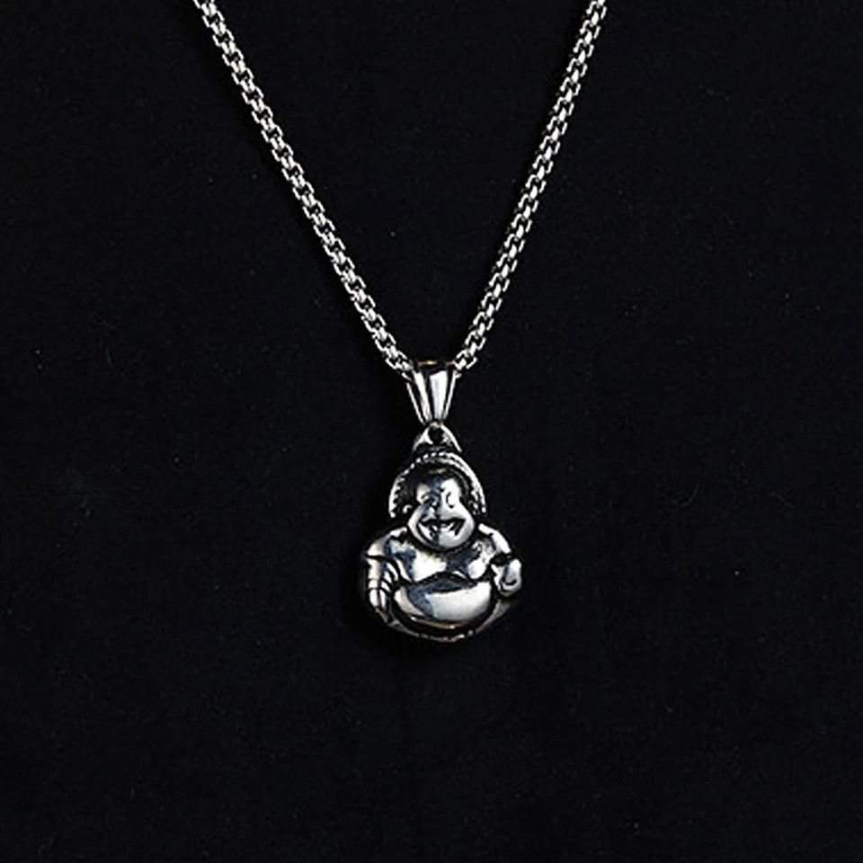 Jewelry Buddha pendant sitting on a 50/60/70cm cuban chain Size ONE SIZE - 4 Thumbnail