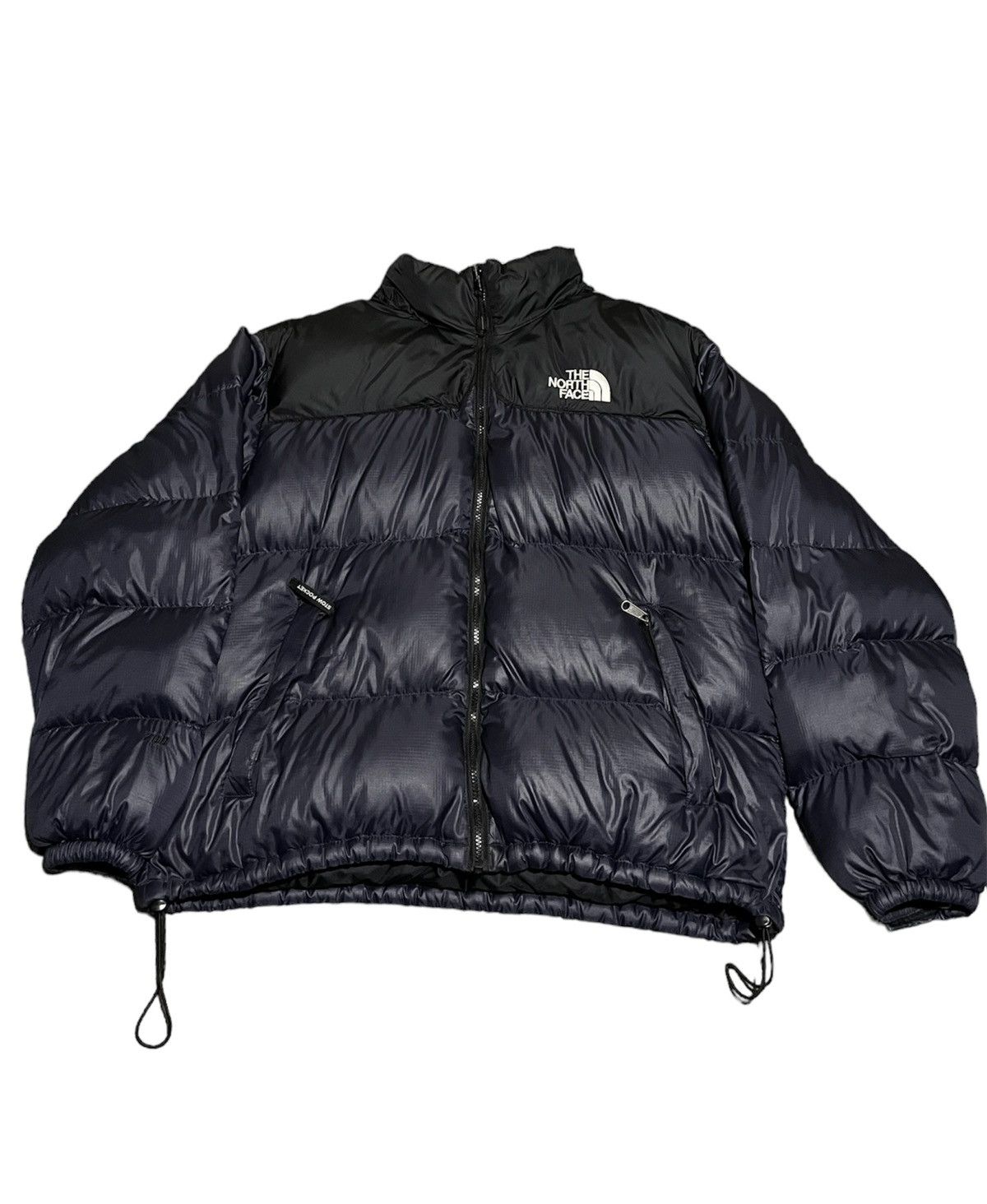 Image of Archival Clothing x The North Face XL North Face 700 Nuptuse Neptune Navy Blue Black White Zip