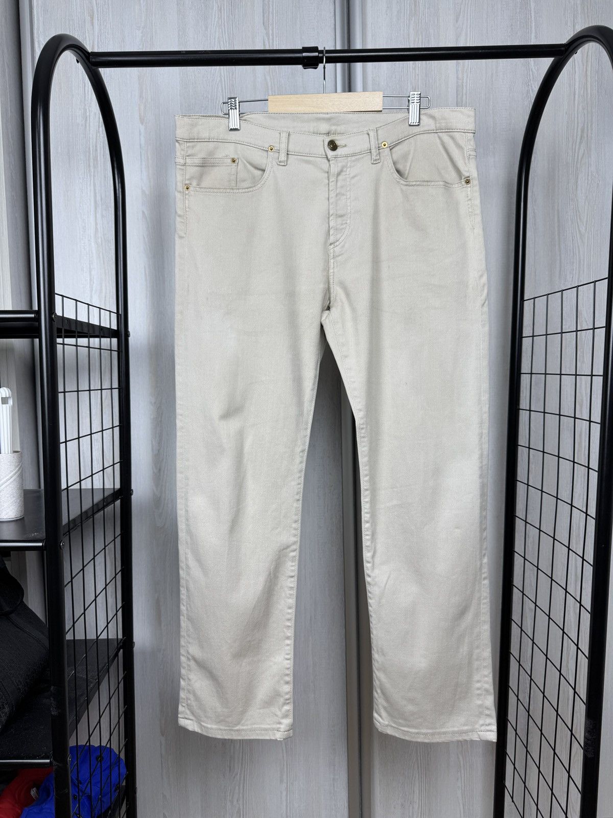 Kenzo Kenzo Paris small logo beige classic chino pants Size US 37 - 1 Thumbnail