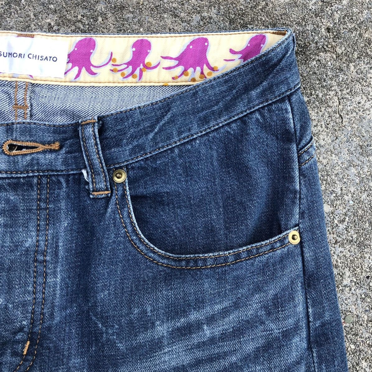 Issey Miyake × Japanese Brand × Tsumori Chisato ISSEY MIYAKE Tsumori Chisato Beautiful Art Slim Fit Denim Size US 29 - 6 Thumbnail