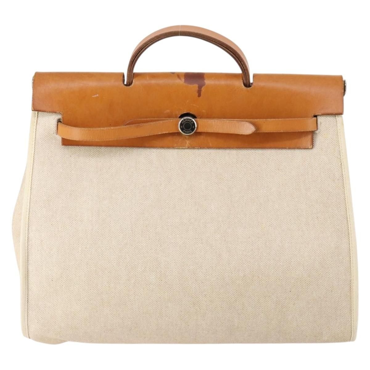 Hermes Hermes Herbag Toile and Leather Size ONE SIZE - 1 Thumbnail