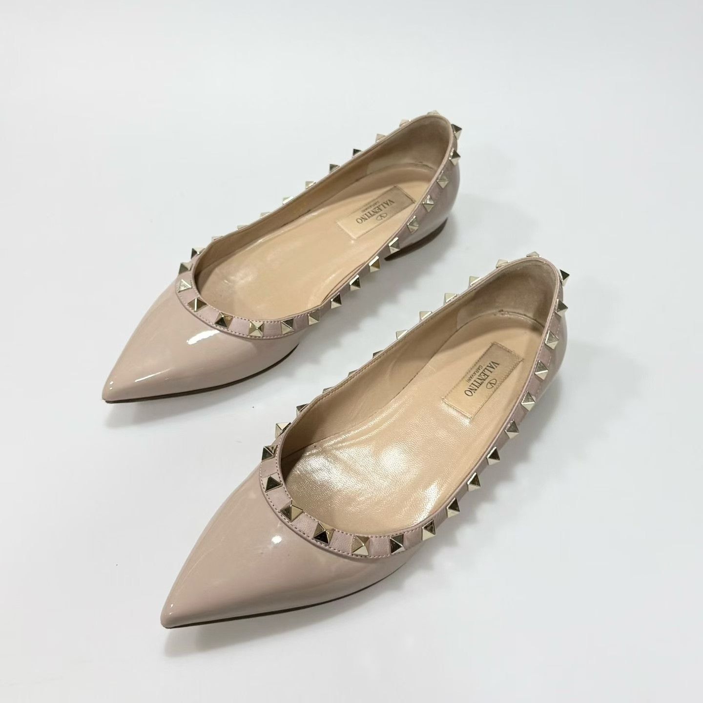 Valentino Valentino Nude Stud Low-Heel Shoes Size US 5.5 / IT 35.5 - 1 Thumbnail