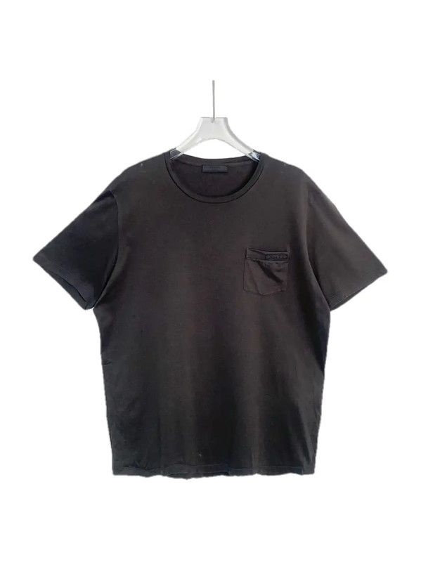 Prada Prada Men's Dark Gray Cotton T-Shirt Size US L / EU 52-54 / 3 - 1 Thumbnail