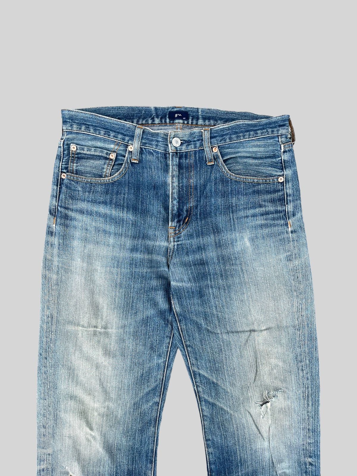 Other 🔥 Gu Light Blue Distressed Denim W33 🔥 Size US 33 - 3 Thumbnail