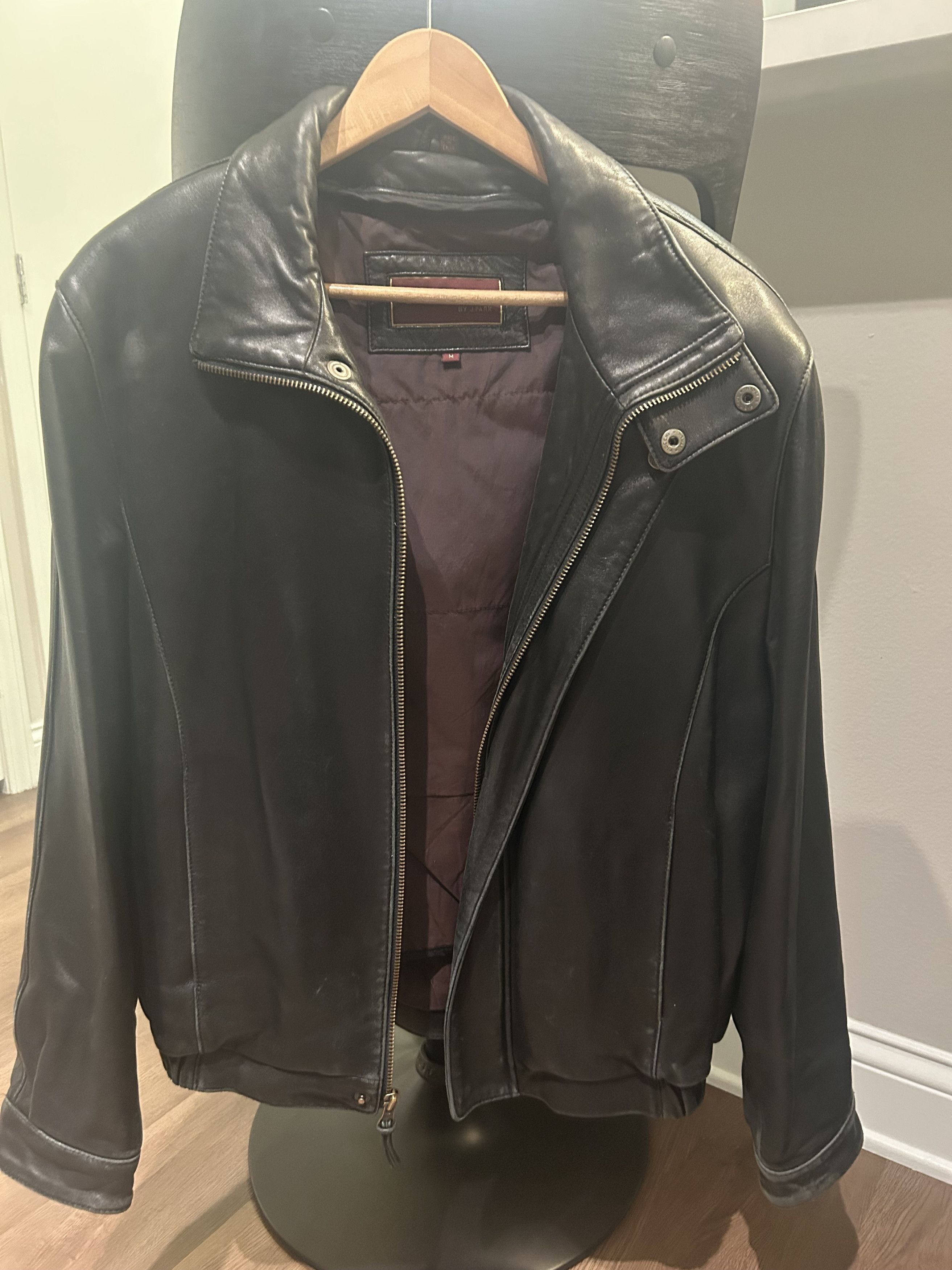 Other Leather Bomber Jacket (Couture by J. Park) - Black - Medium Size US M / EU 48-50 / 2 - 1 Thumbnail