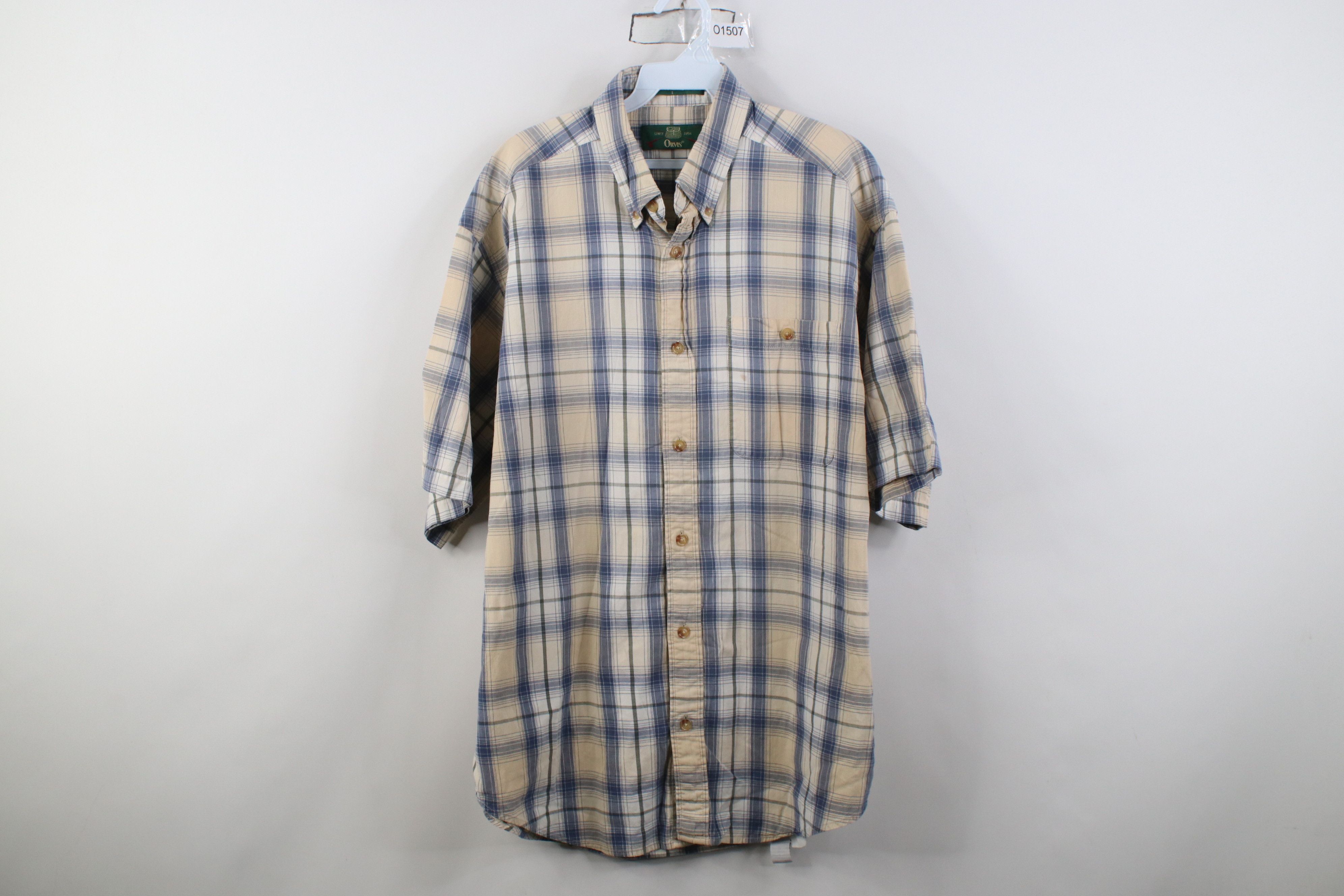 Orvis Vintage 90s Orvis Madras Short Sleeve Button Down Shirt Size US L / EU 52-54 / 3 - 1 Thumbnail