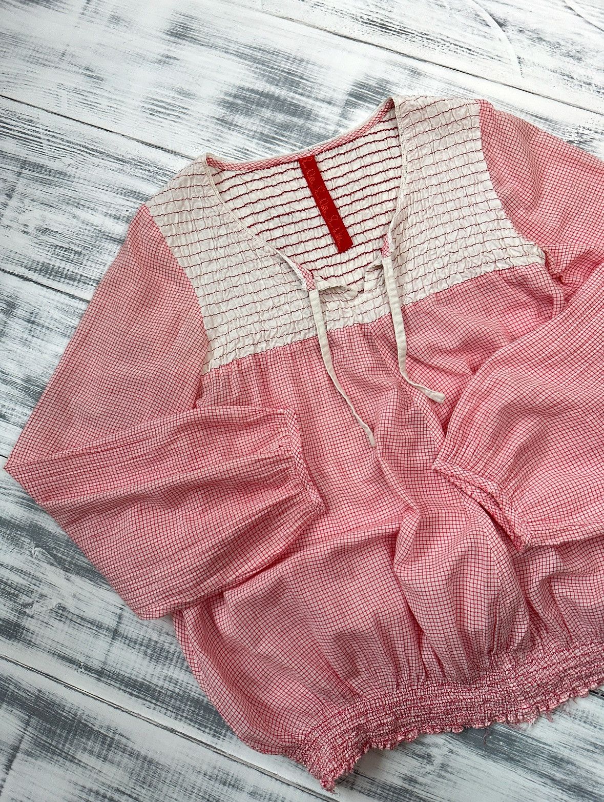 Other Ewa i Walla Pink Check Blouse Long Sleeve Shirt size M Size M / US 6-8 / IT 42-44 - 12 Thumbnail