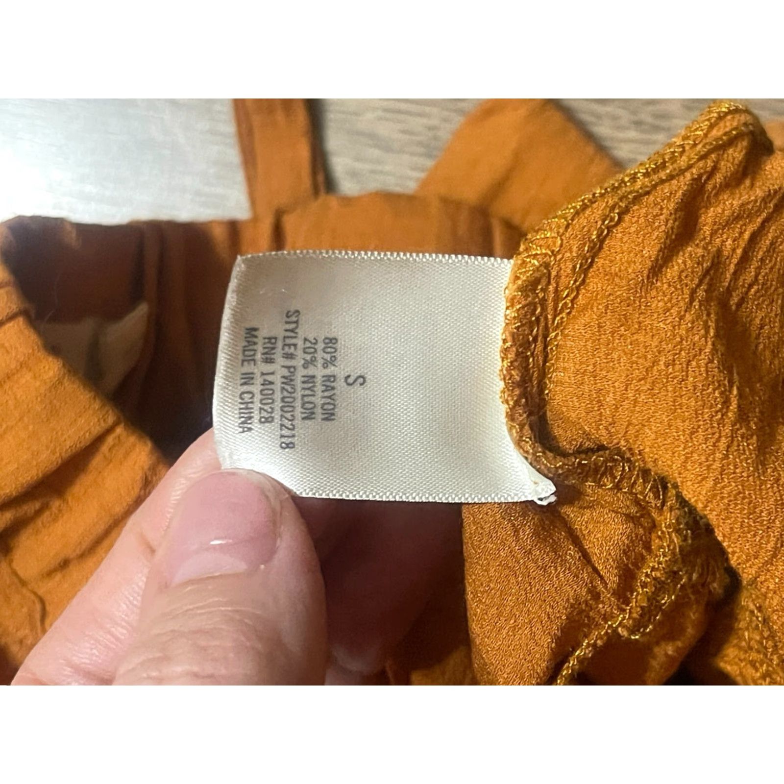 Vintage Harper Shorts Women's Size Small Orange Tie Waist Button Front Casual Modern Paperbag Spring SummerFall Womens Size 28" / US 6 / IT 42 - 5 Thumbnail