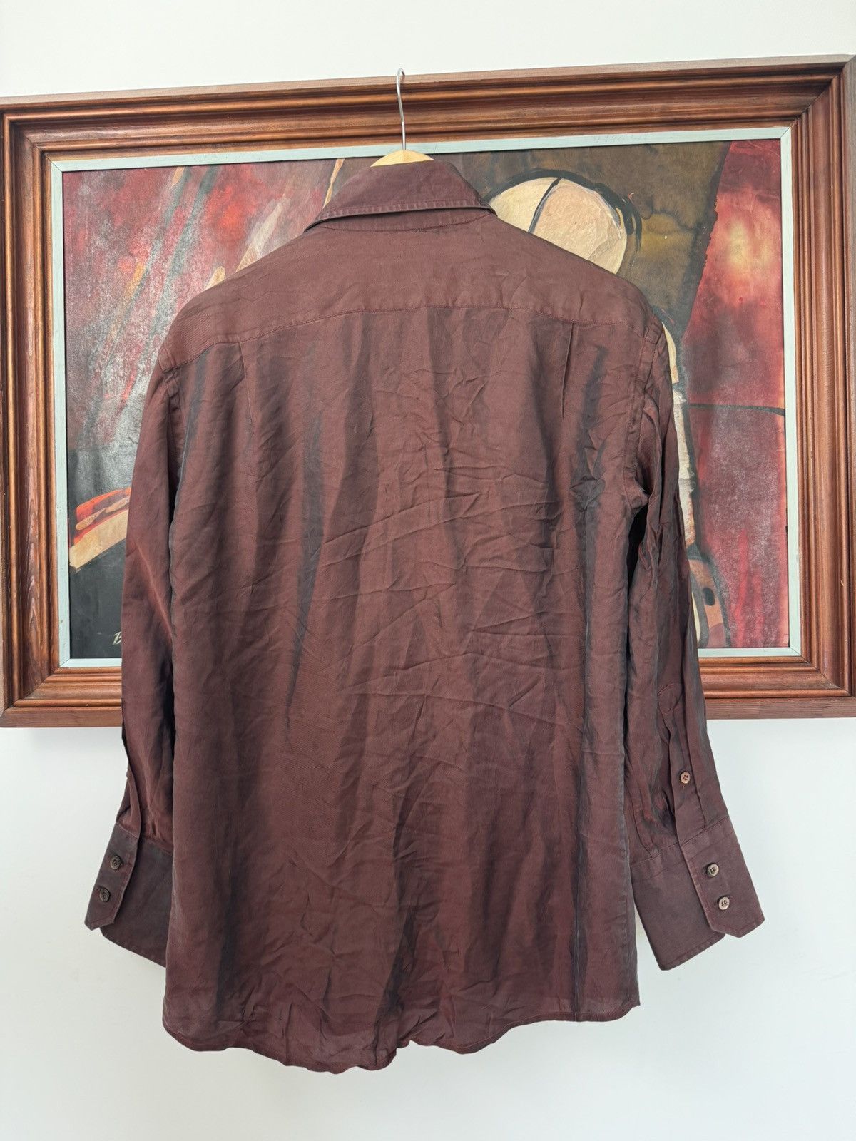 Gucci Gucci Shirt Button Up Vintage Tom Ford Era Designer Brown Size XS / US 0-2 / IT 36-38 - 4 Thumbnail