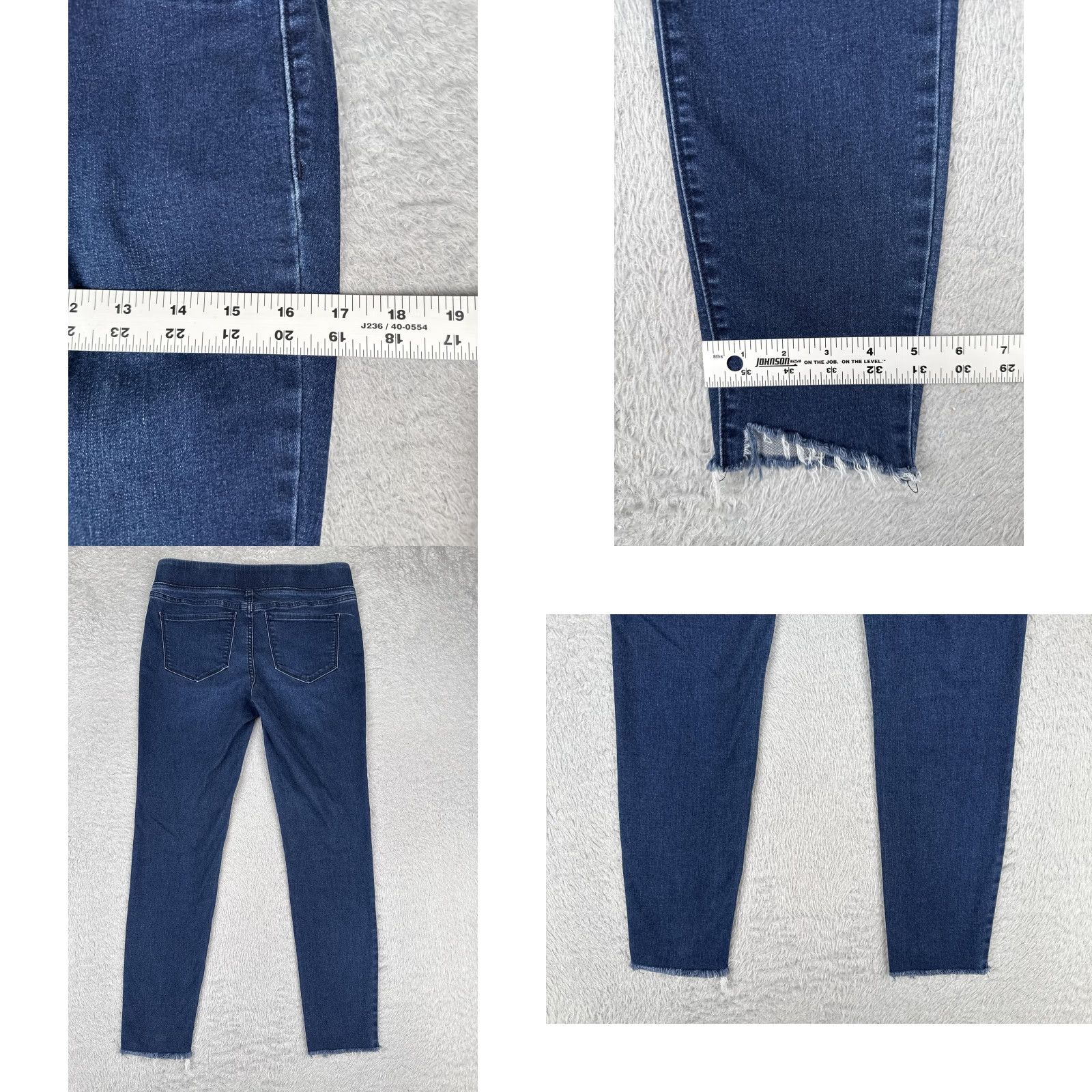 Old Navy Old Navy Jeans Womens 6 Blue Rockstar Jeggings Pull-On Elastic Waist Raw Hem Jeans Size 28" / US 6 / IT 42 - 9 Thumbnail