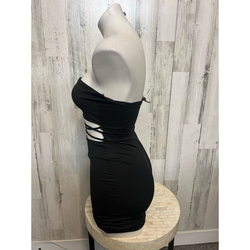 Other Black Strapless Cutout Ruched Romper – Jade | Size Large | S Size 30" / US 8 / IT 44 - 6 Thumbnail