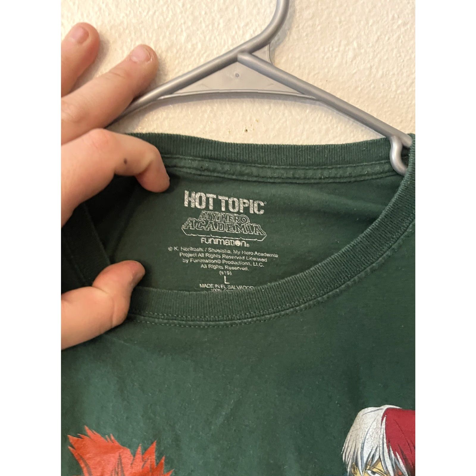 Hot Topic VINTAGE Graphic Tee T-Shirt Unisex Adults L Green My Hero Academia Hot Topic 90s 2000s Crew Neck Long Sleeve Size US L / EU 52-54 / 3 - 3 Thumbnail
