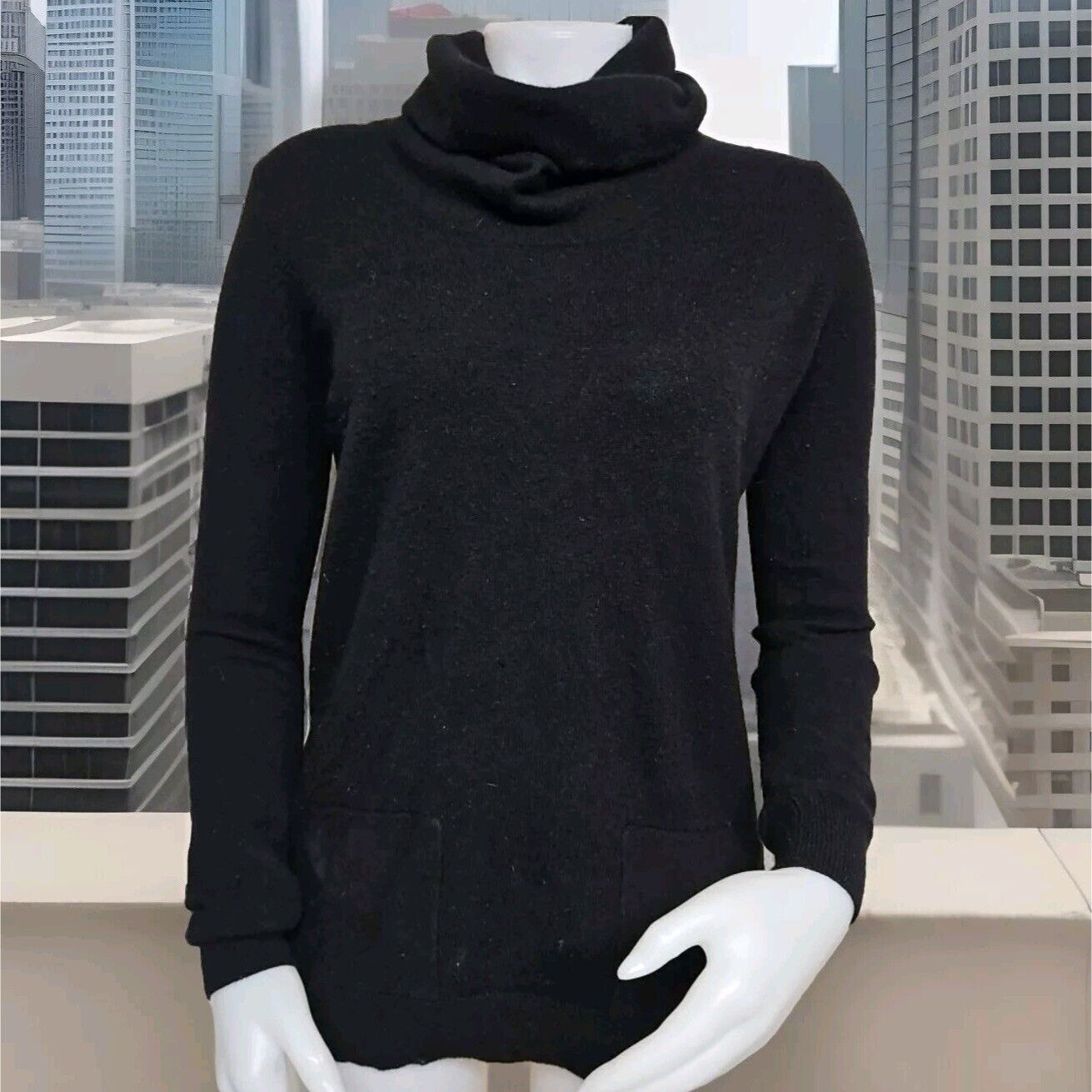 Theory Theory Andrian Royal Cashmere Sweater Womens Petite Black Tu Size S / US 4 / IT 40 - 1 Thumbnail