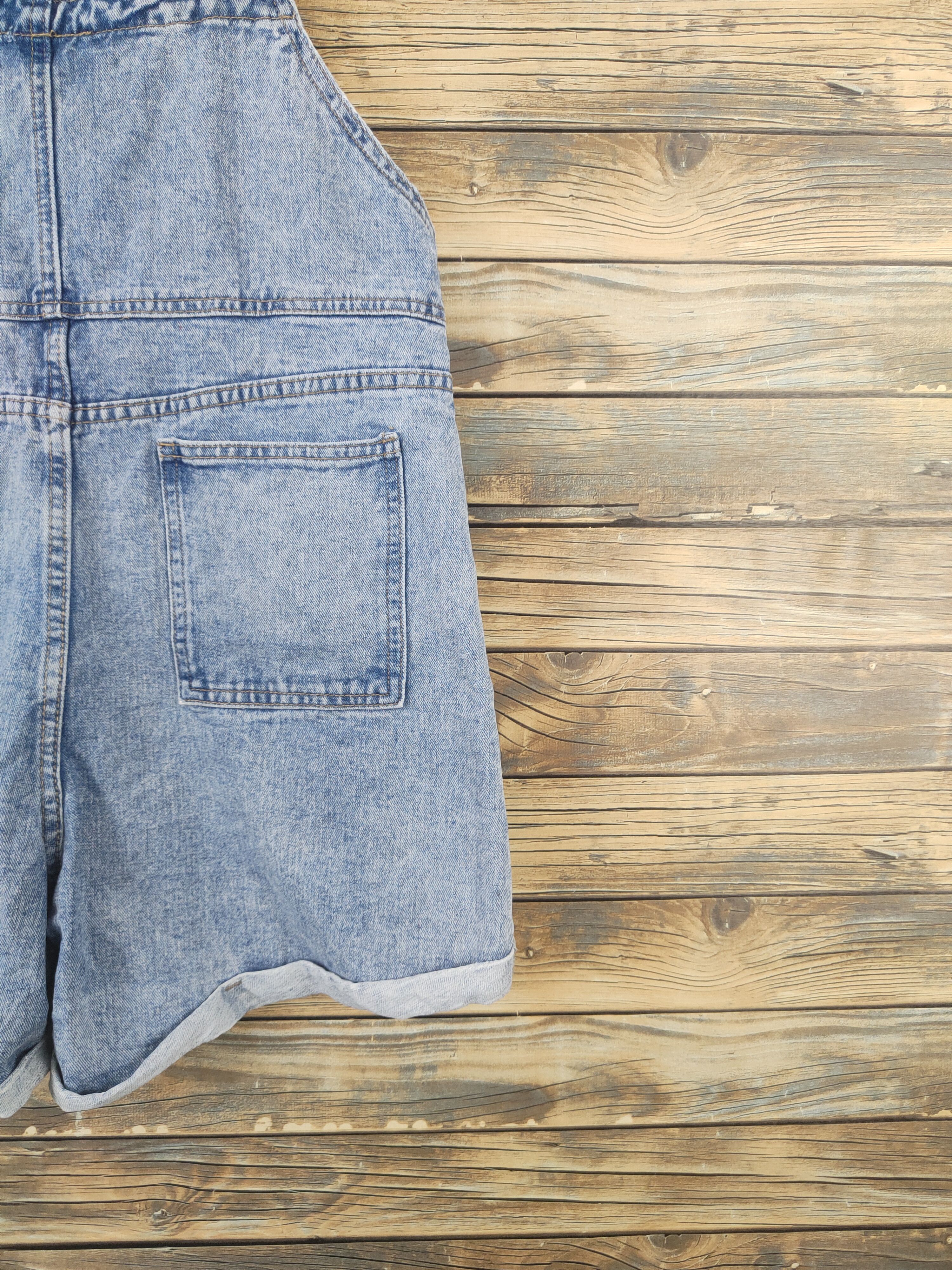Japanese Brand × Vintage Vintage Japanese Brand Blue Denim Shortall Jumpsuits Size 34" / US 12 / IT 48 - 8 Thumbnail