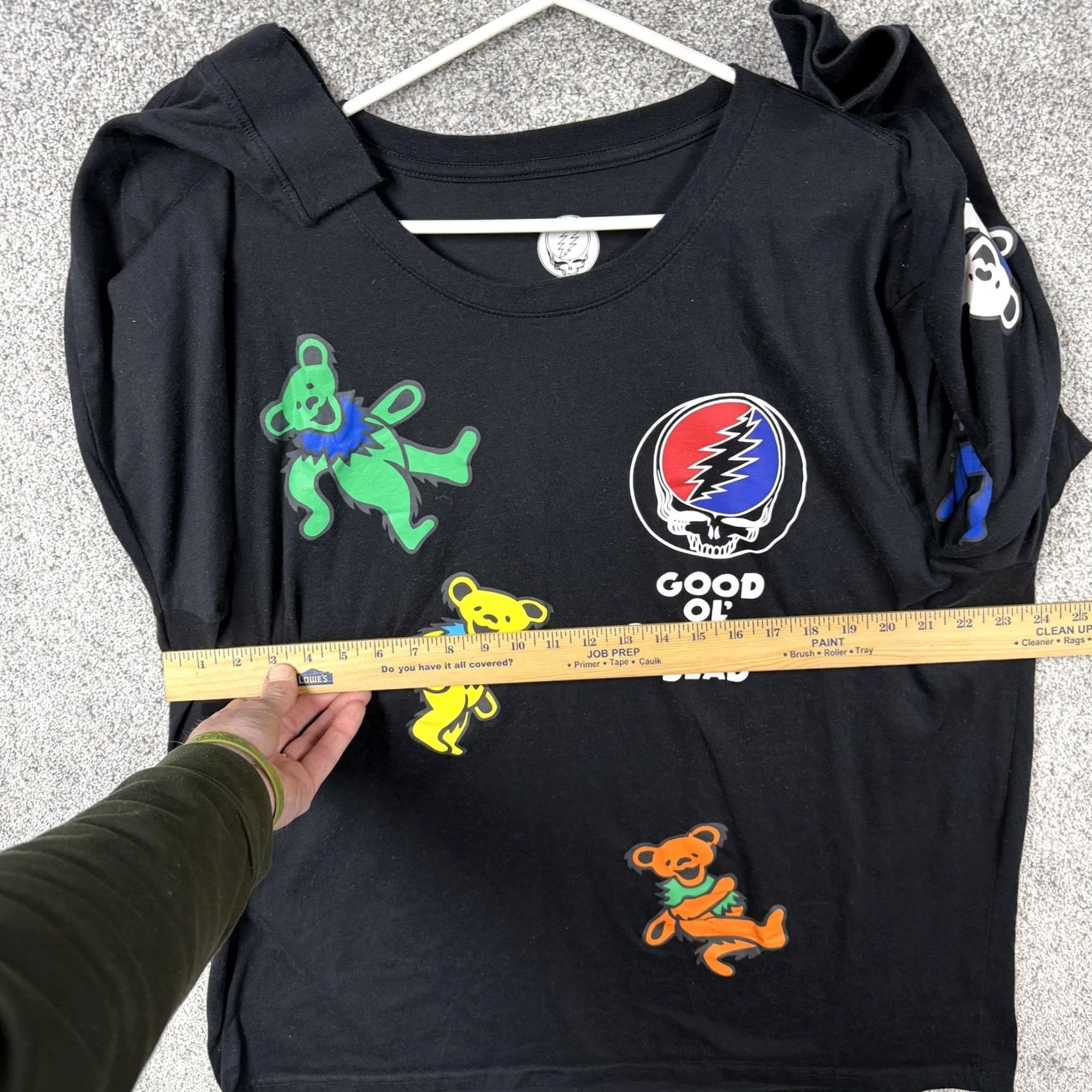 Vintage Grateful Dead Dancing Bears Shirt 3XL Black Crew Neck Long Sleeve Graphic Tee Band Concert Festival Indie Mens Size US XXL / EU 58 / 5 - 4 Thumbnail