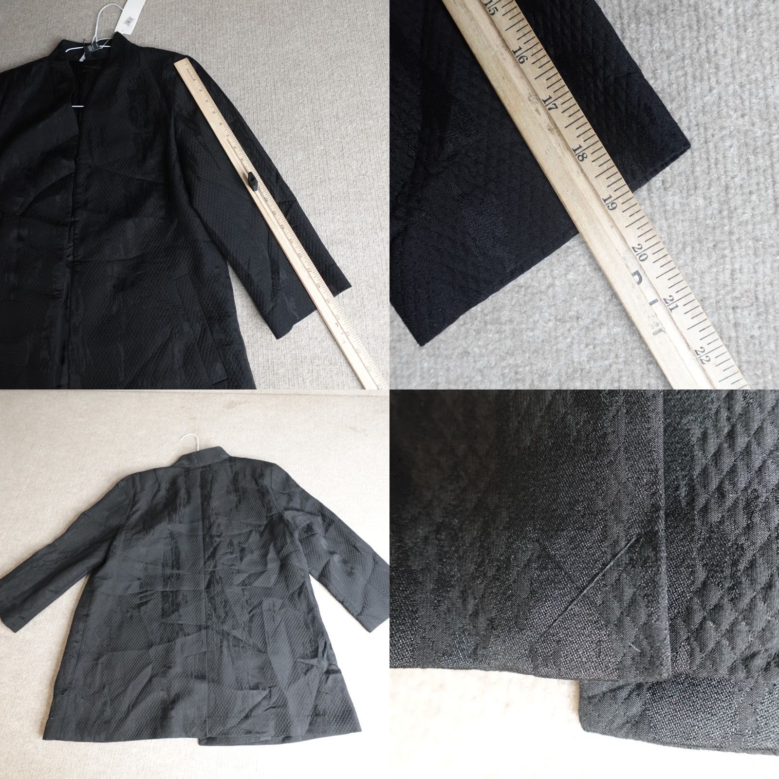 Eileen Fisher Eileen Fisher Jacket Medium Black Organic Cotton Blend 3/4 SLV NEW Size M / US 6-8 / IT 42-44 - 8 Thumbnail