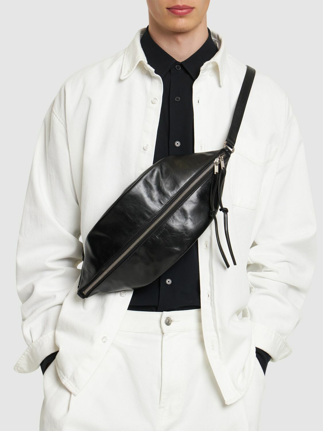 Jil Sander JIL SANDER medium brown leather Taco belt / crossbody bag Size ONE SIZE - 2 Thumbnail