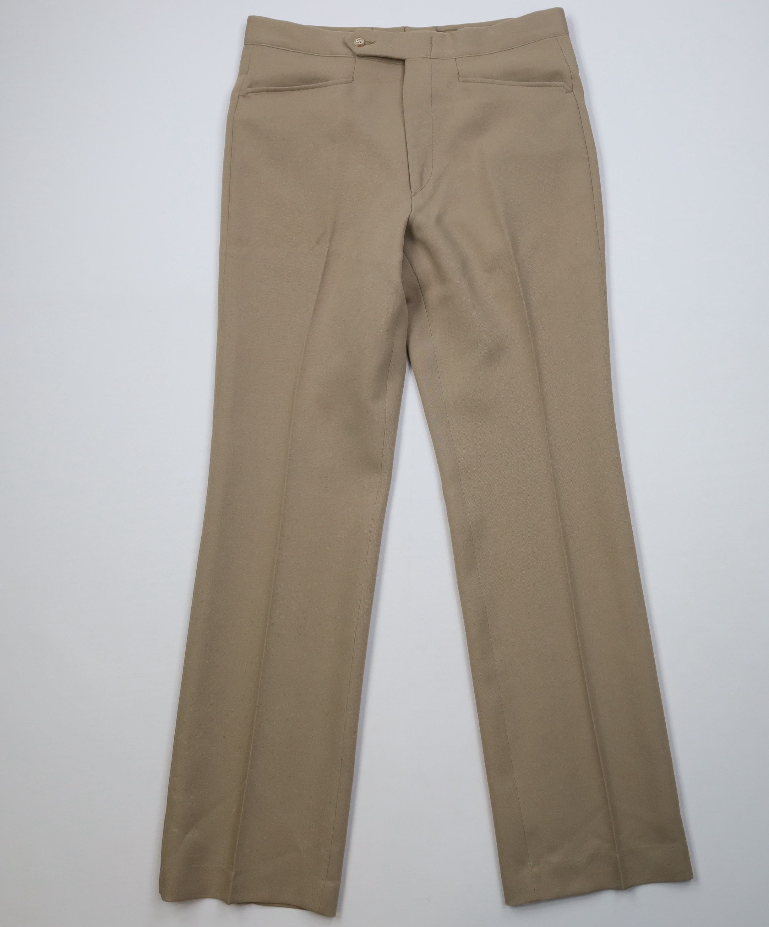 Vintage Vintage 70s Streetwear Flared Wide Leg Chino Pants Beige USA Size US 34 / EU 50 - 1 Thumbnail