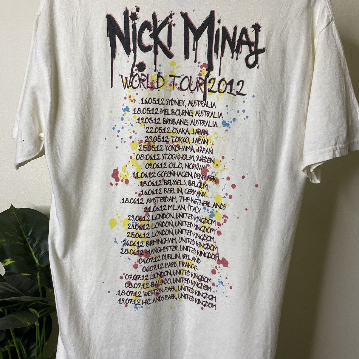 Band Tees Vintage Nicki Minaj 2012 World Tour T Shirt Size US M / EU 48-50 / 2 - 5 Thumbnail
