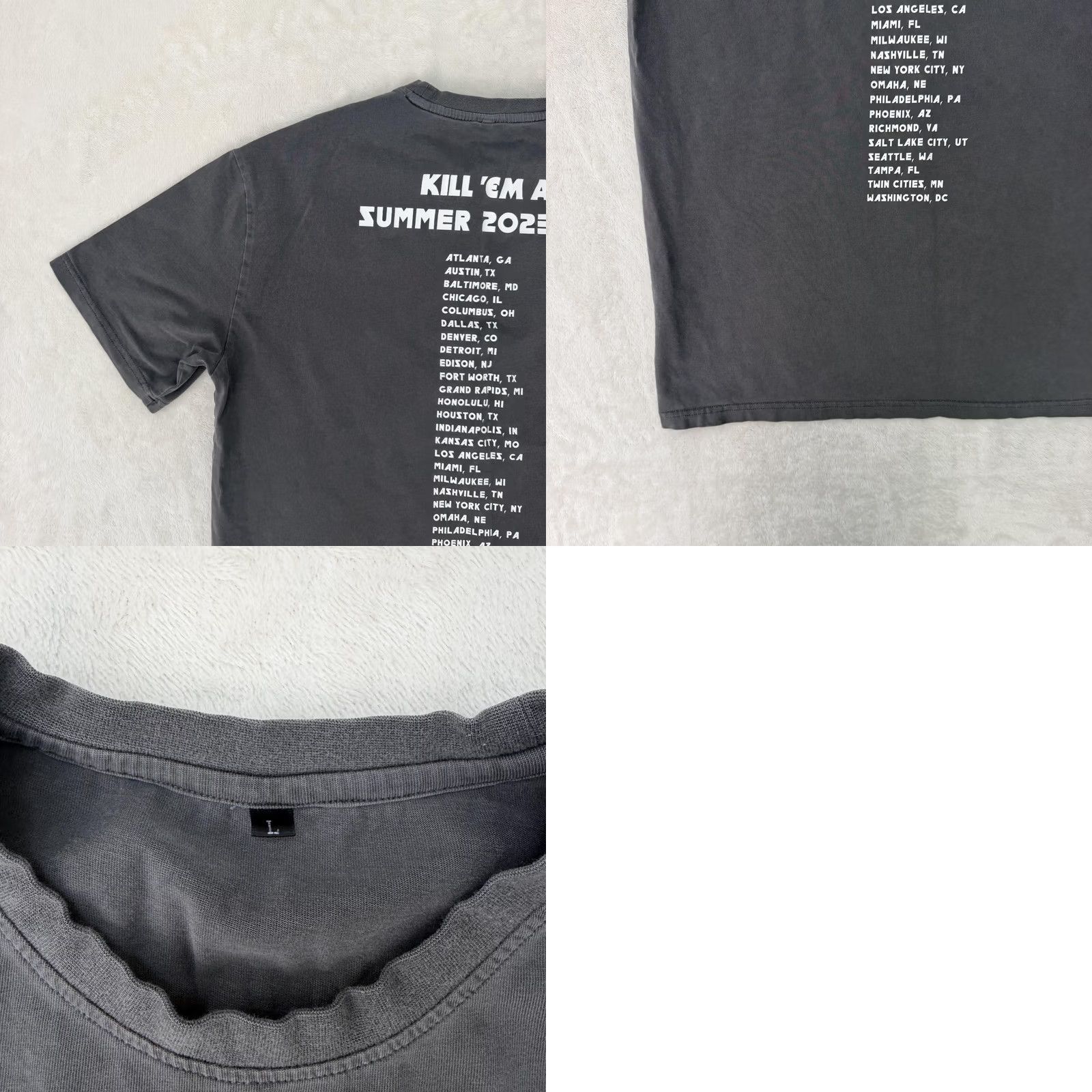 Vintage VINTAGE Metallica Ecoshield Shirt Mens Large Gray Kill Em All Summer 2023 Tour Rock Size US L / EU 52-54 / 3 - 9 Thumbnail