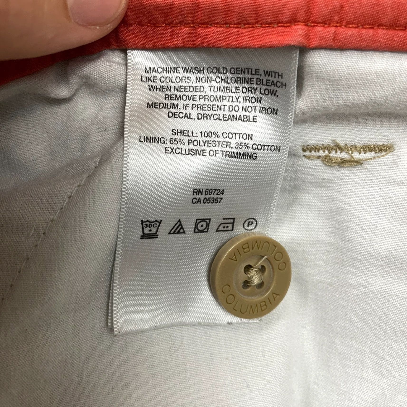Vintage Columbia Chino Shorts Mens 38 Regular Brown Cotton Outdoor Pocket Slim? (Wait) Size US 38 / EU 54 - 5 Thumbnail