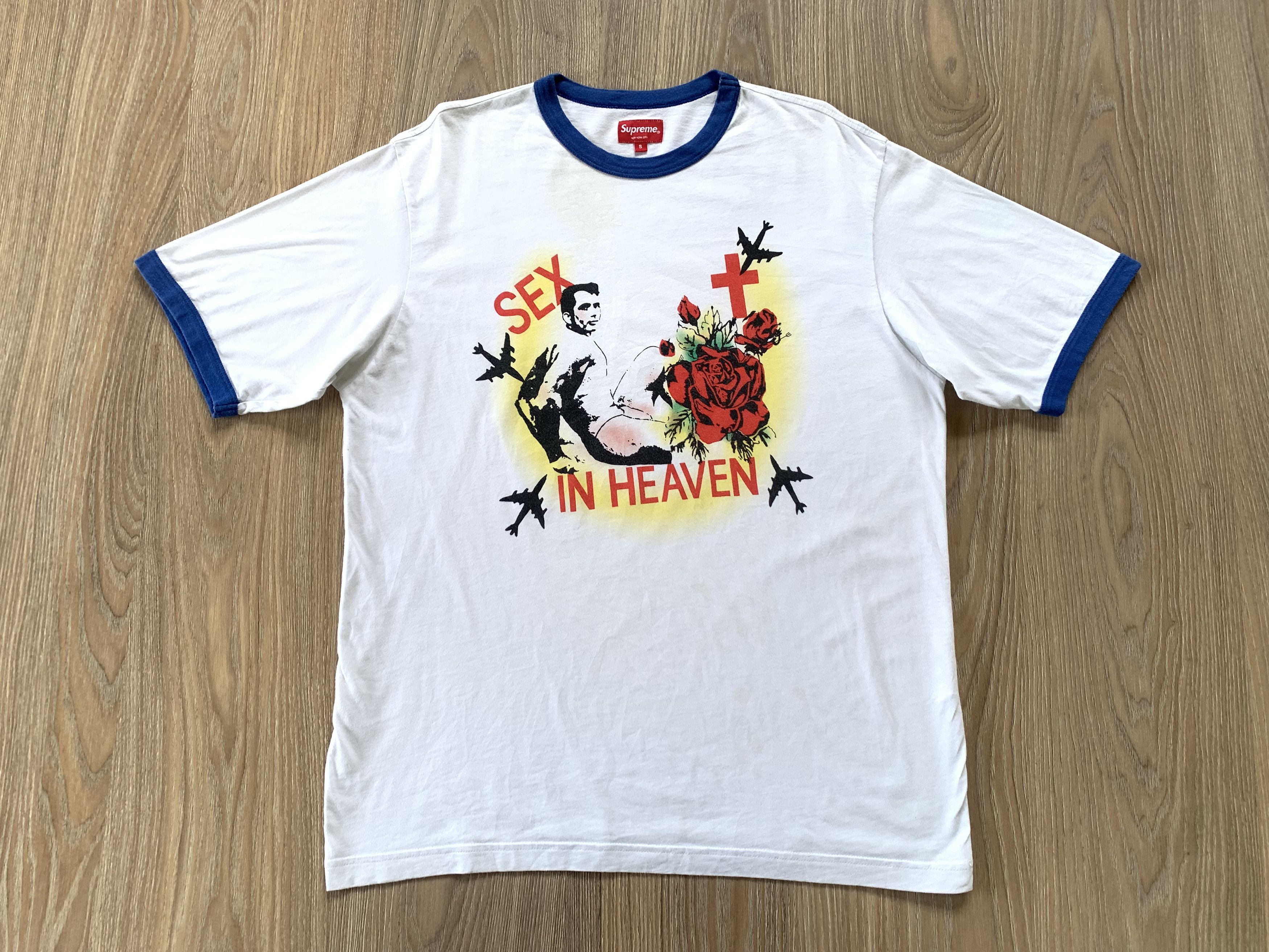Supreme Vintage Supreme Sex in Heaven Ringer Tee Size US S / EU 44-46 / 1 - 2 Thumbnail
