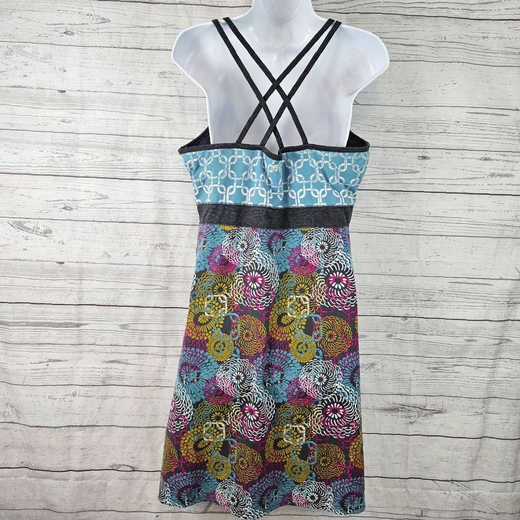 Vintage Soybu Womens Dress XL Blue Sleeveless A-Line Casual Polyester Blend Shirt Dress Womens Size XL / US 12-14 / IT 48-50 - 3 Thumbnail